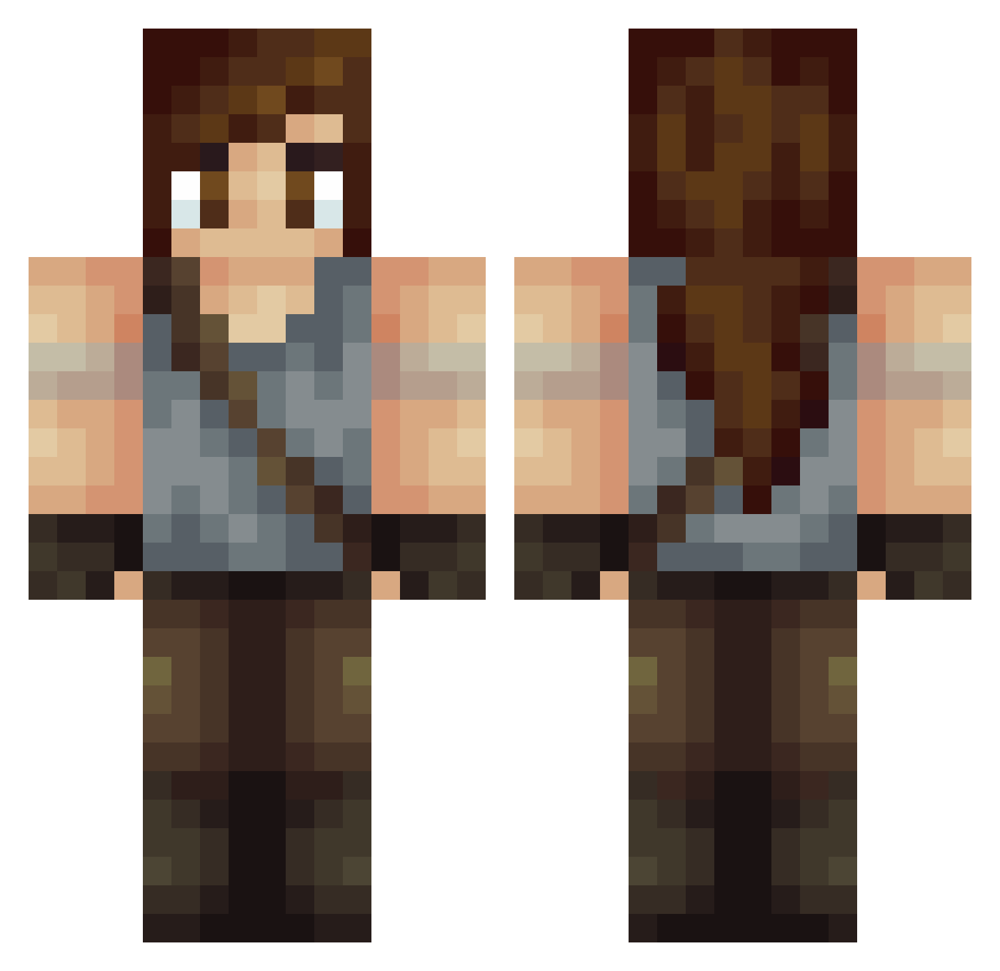 NexHxtesYou Minecraft skin, front and back view