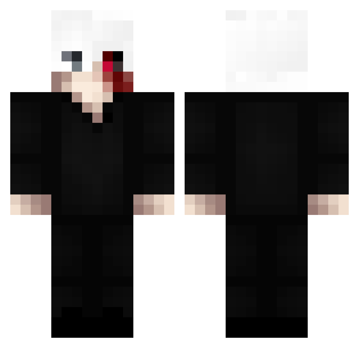 EnesZoldyck Minecraft skin, front and back view