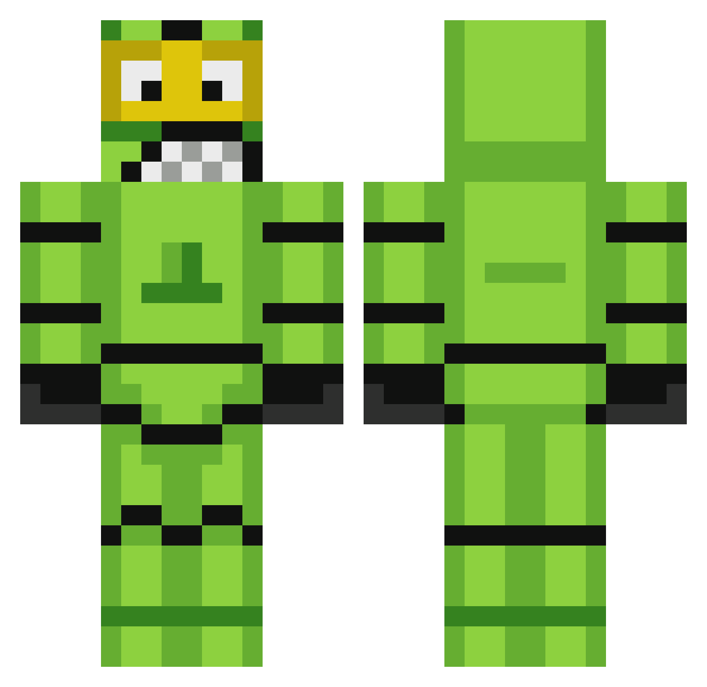 JoeBruvski Minecraft skin, front and back view