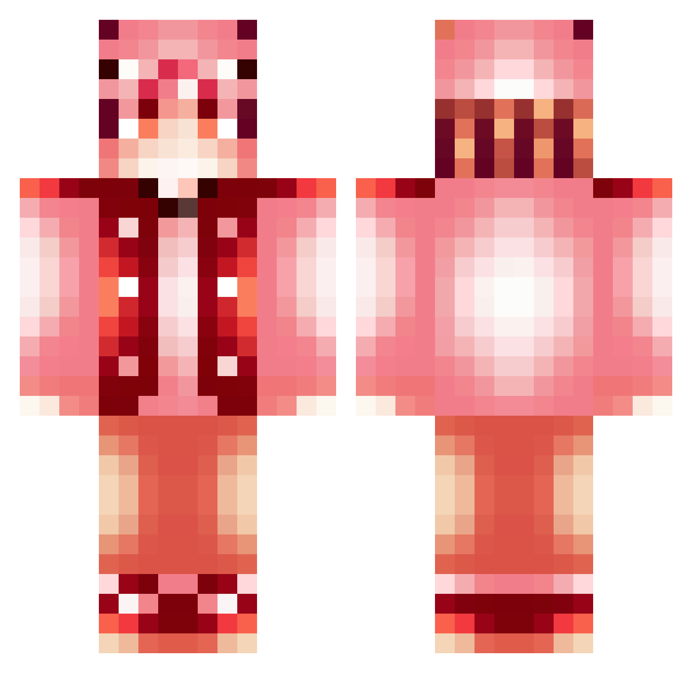 HeyrGrief Minecraft skin, front and back view