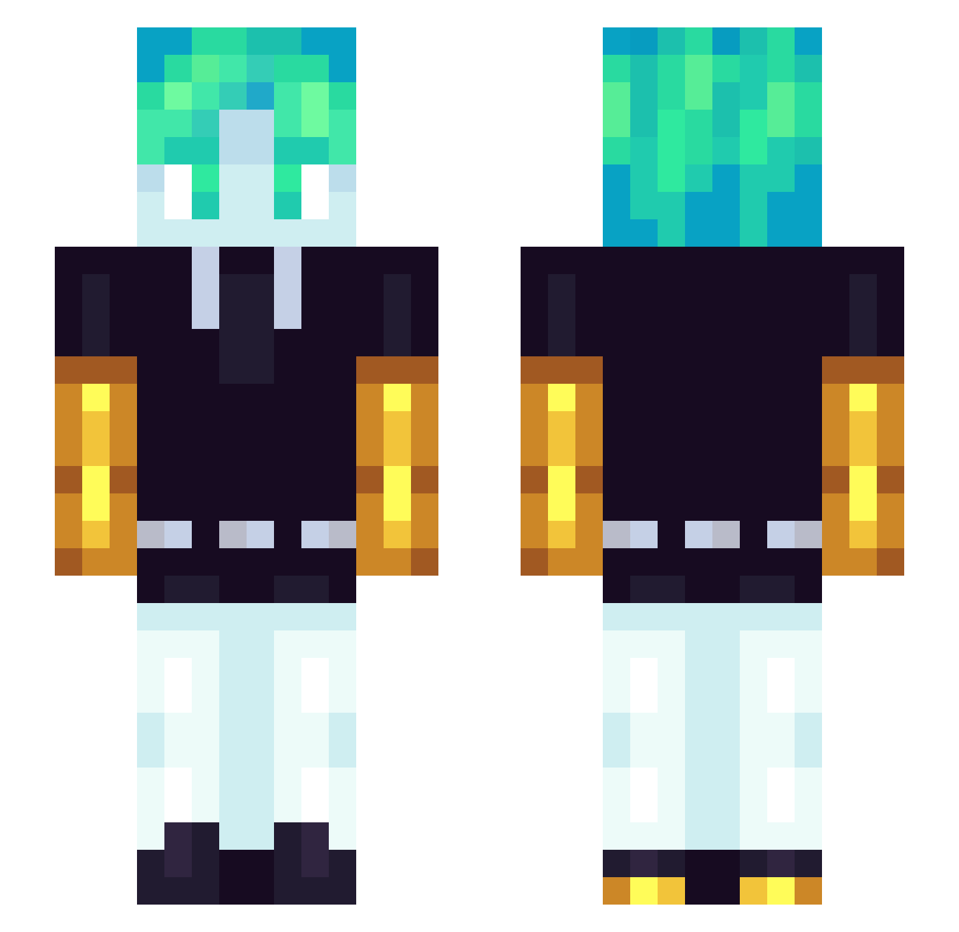TheNaturalKoala Minecraft skin, front and back view
