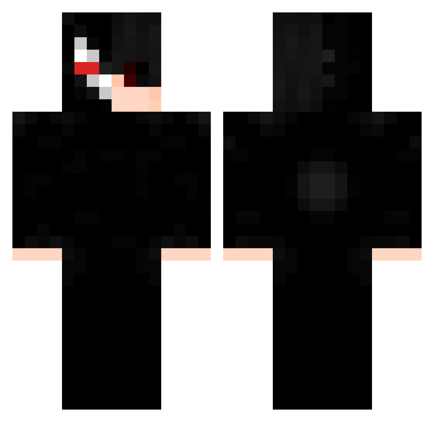 GANGMEMBERINDI Minecraft skin, front and back view