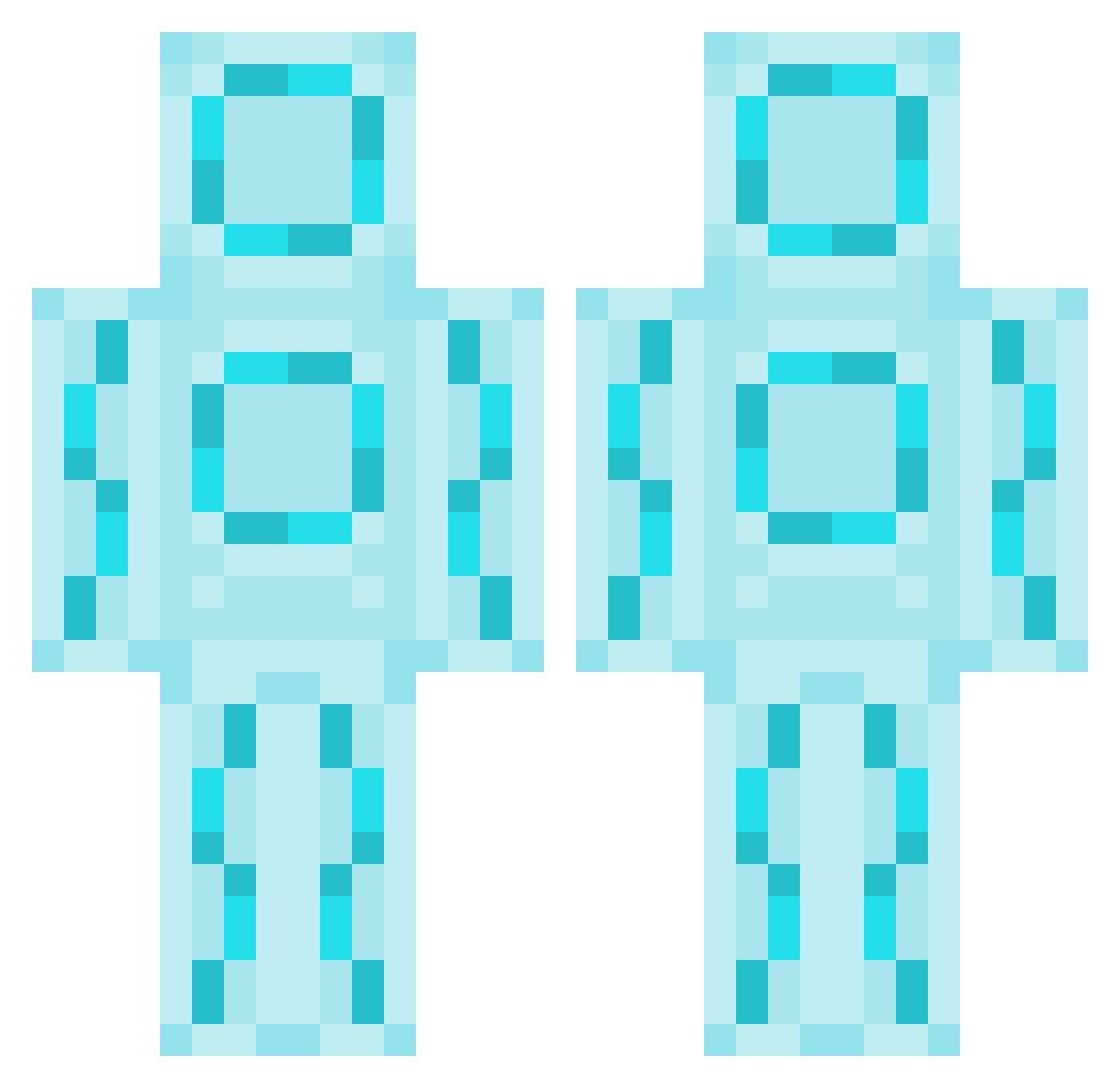 TheCollector2099 Minecraft skin, front and back view