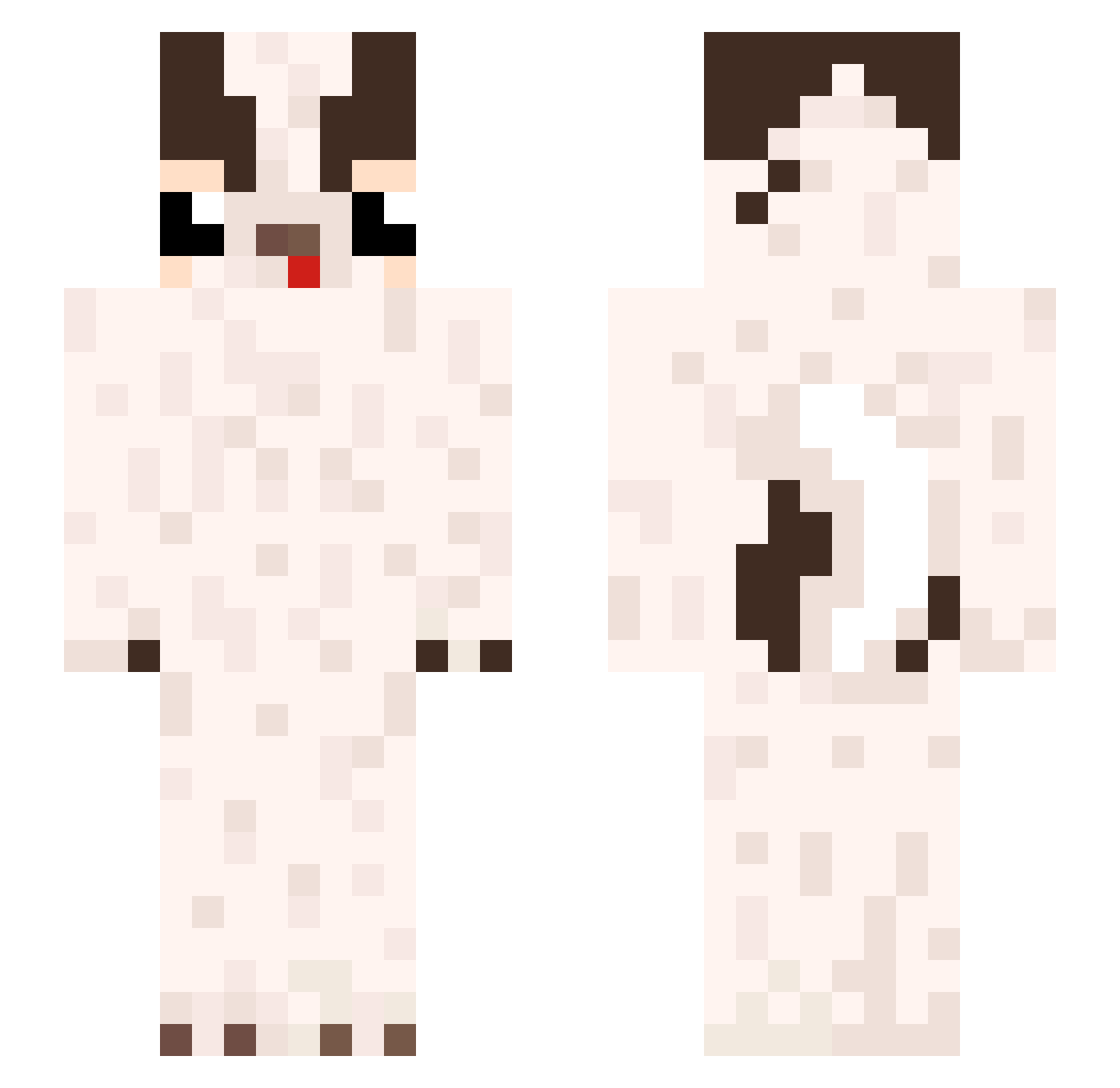 elinore Minecraft skin, front and back view