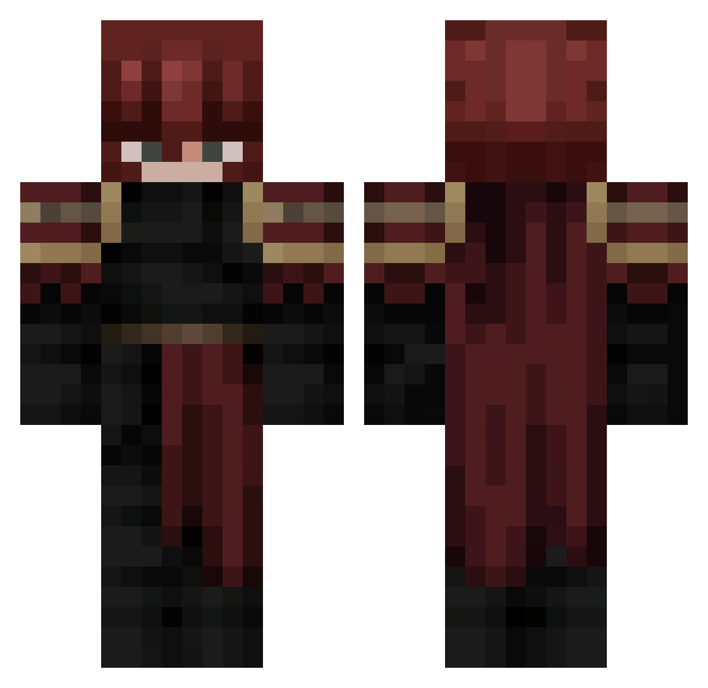 SoftMoon5977 Minecraft skin, front and back view