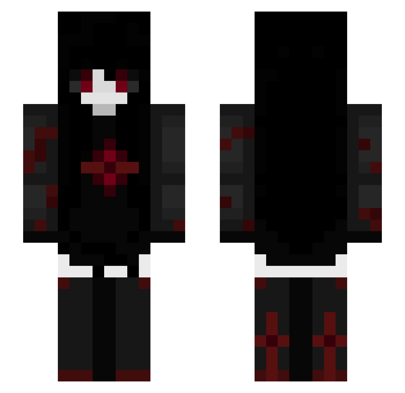 dracubia Minecraft skin, front and back view