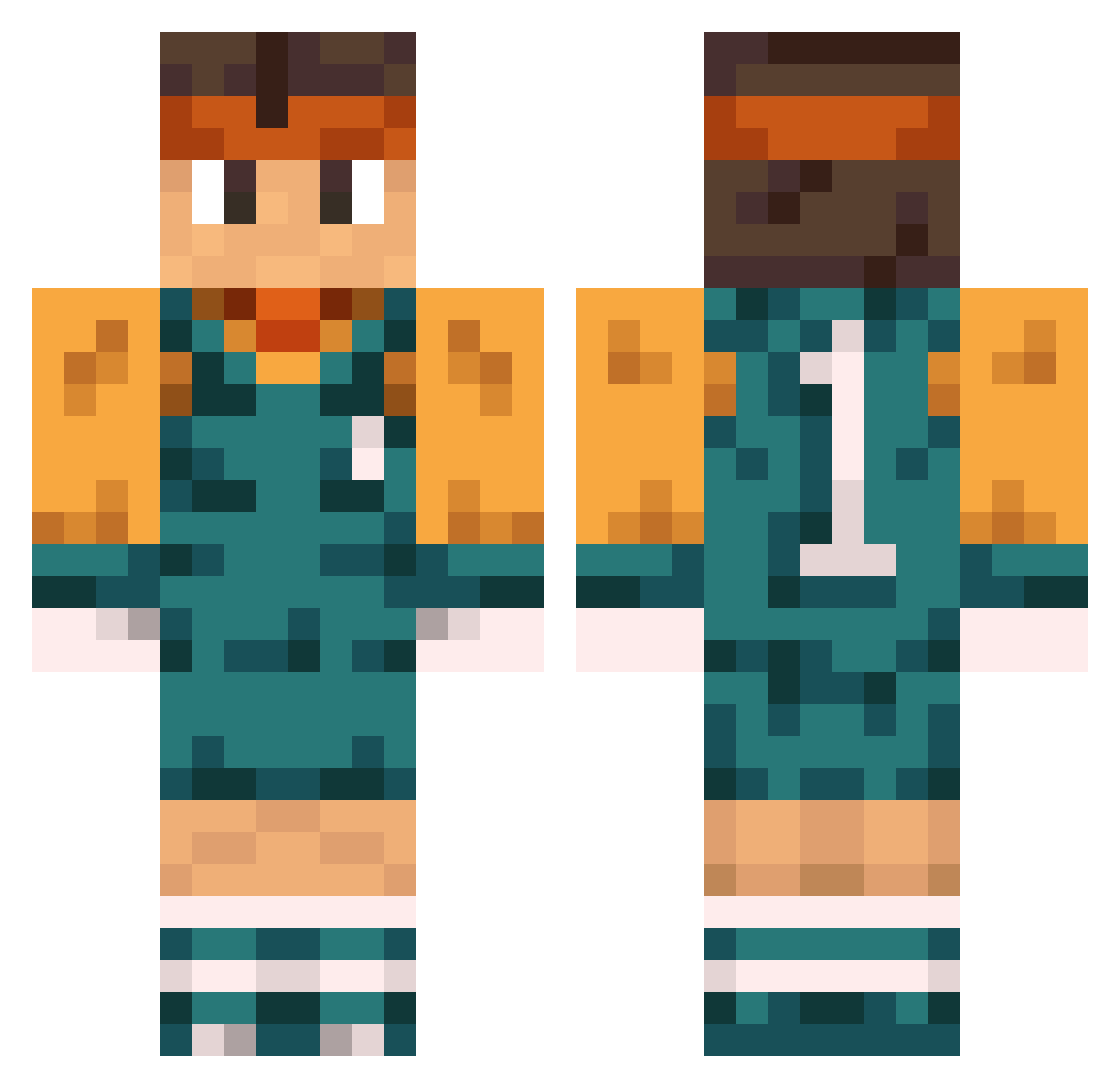 _Djarin_ Minecraft skin, front and back view