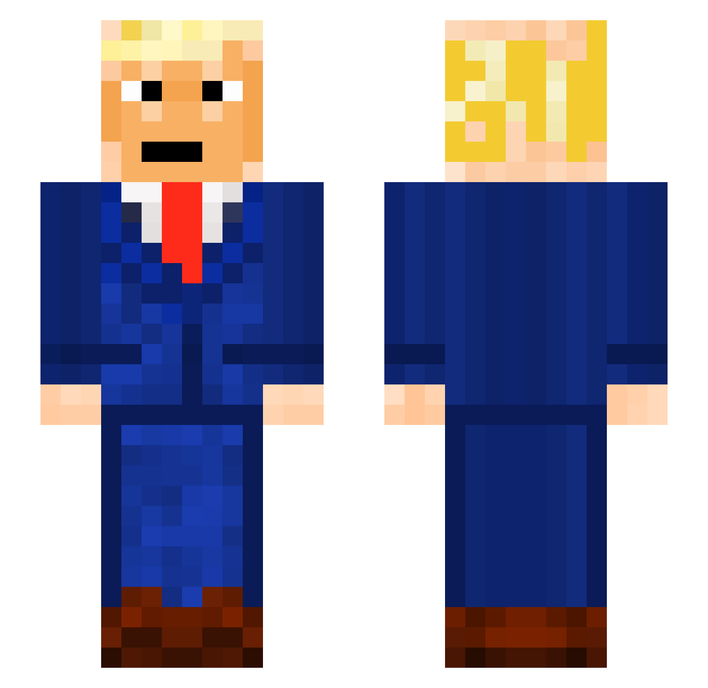 GotMiIk Minecraft skin, front and back view