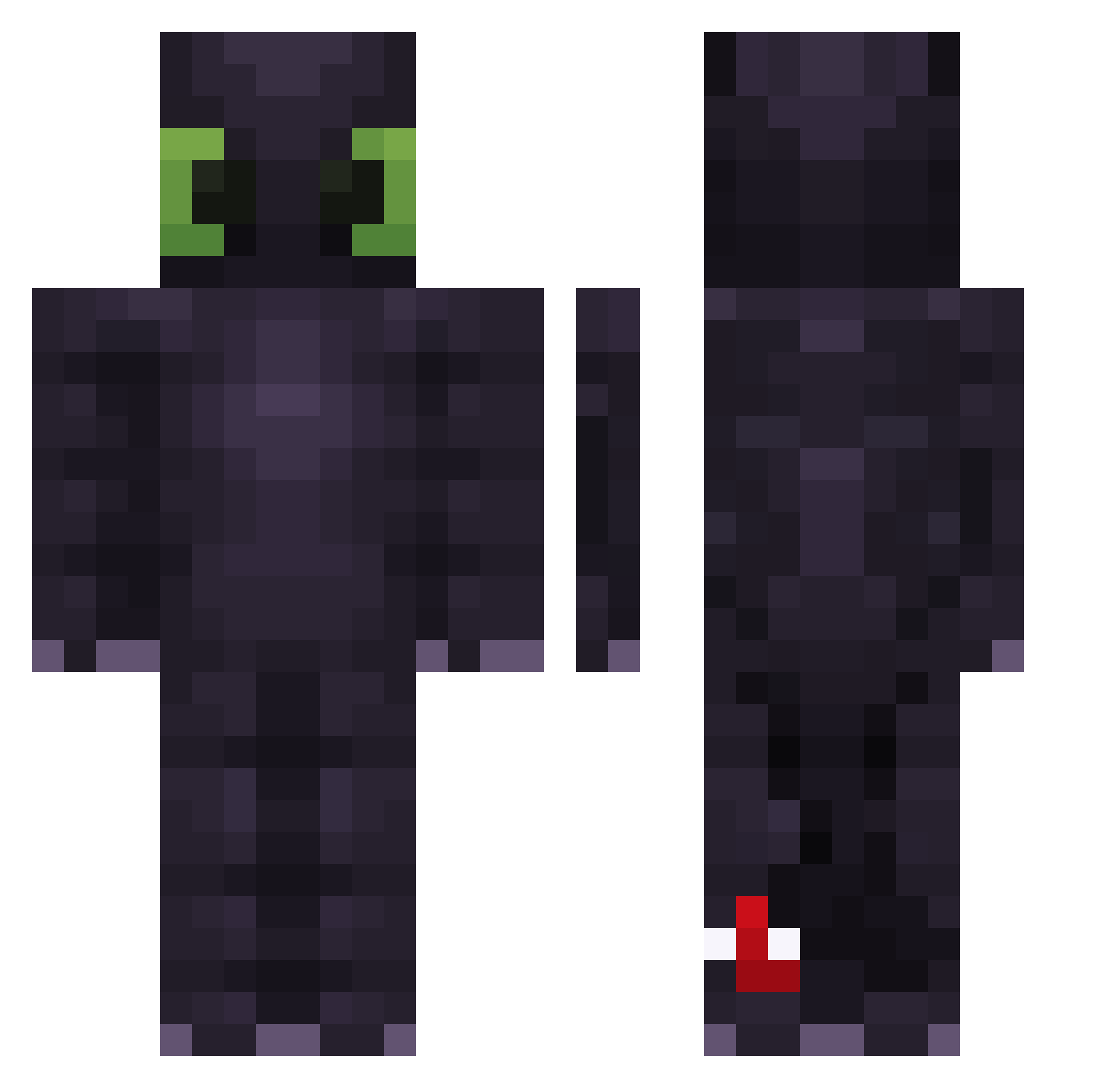 92xs Minecraft skin, front and back view