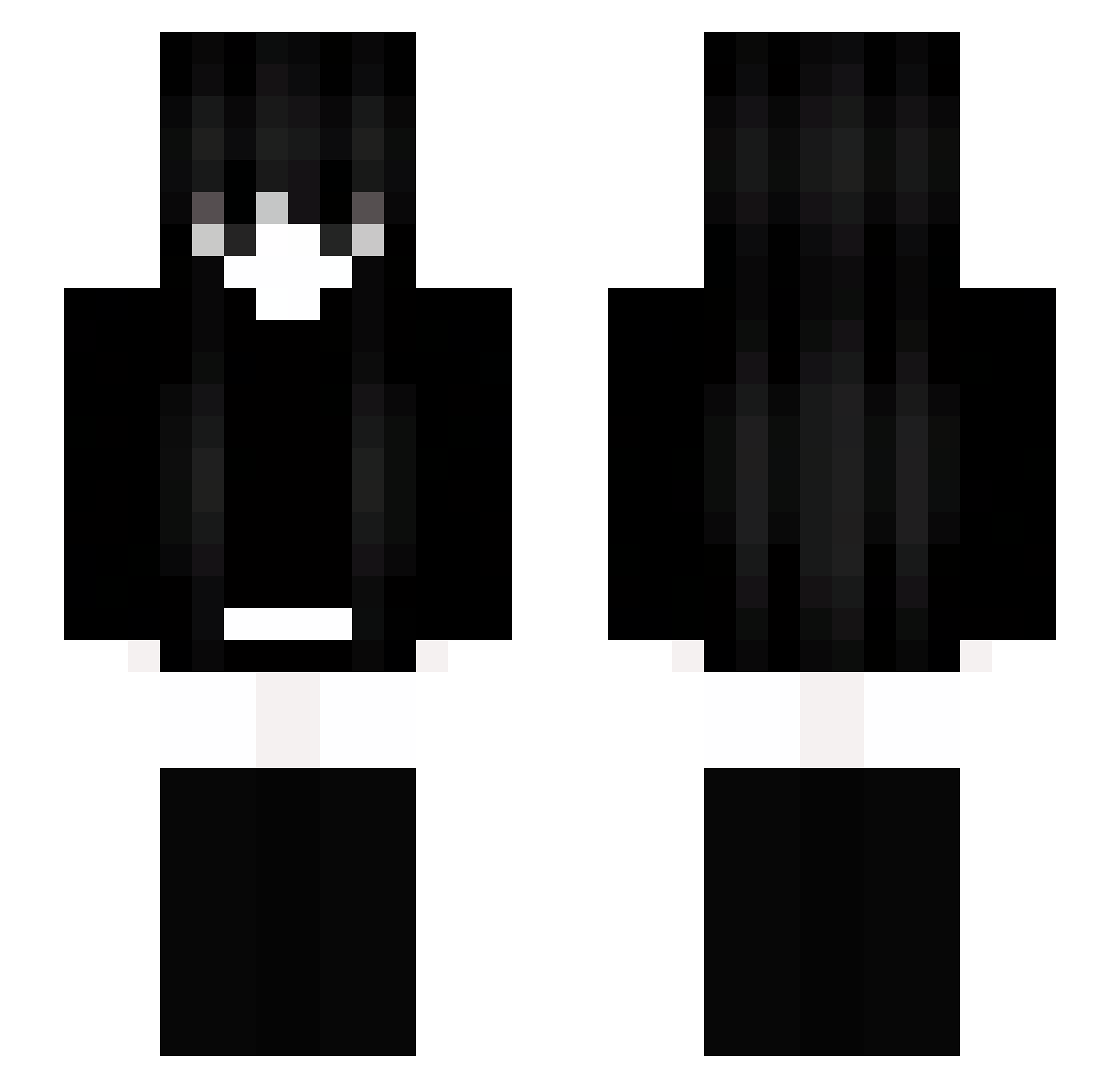 swefyh Minecraft skin, front and back view