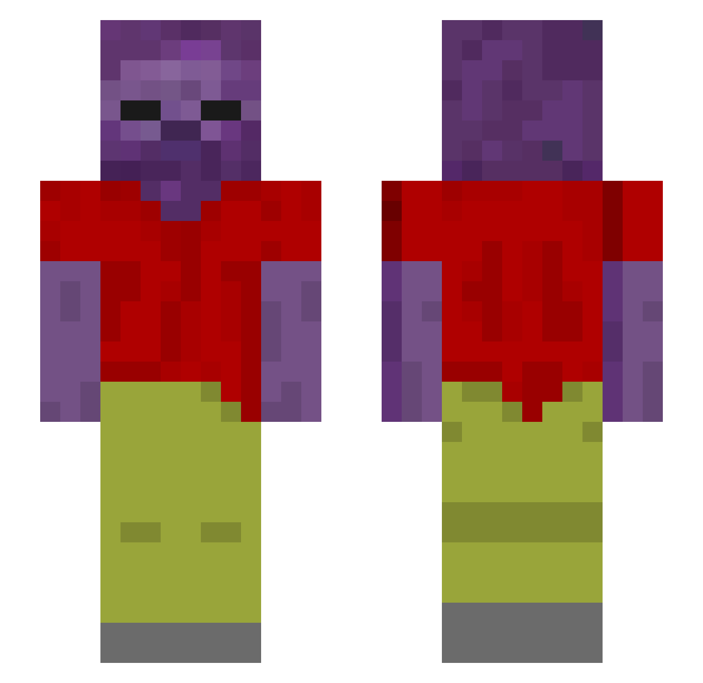 Black_Ozelott Minecraft skin, front and back view