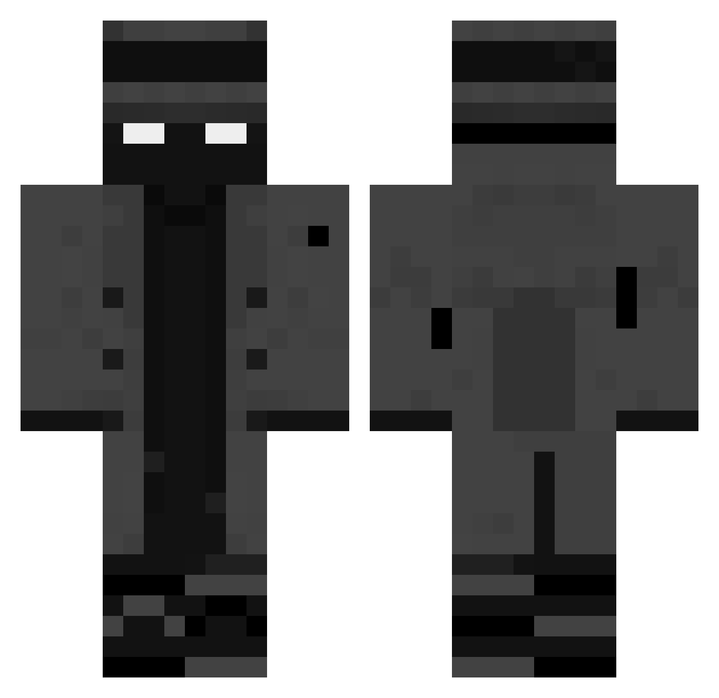 BuntovnikPetur Minecraft skin, front and back view