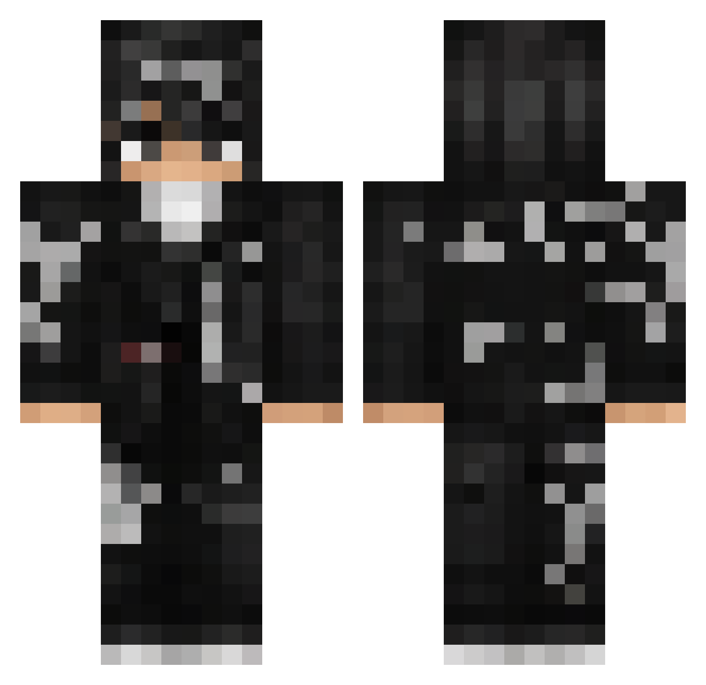 RoanoaZoro14 Minecraft skin, front and back view