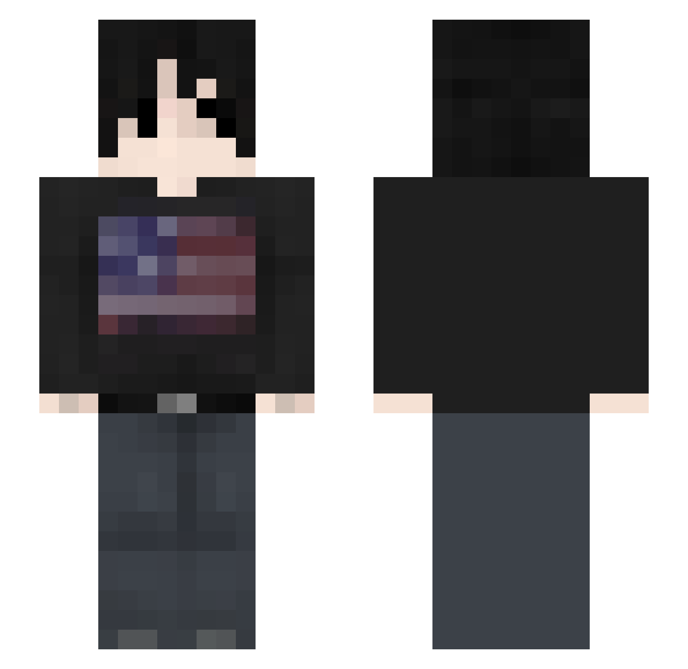 Egorzik Minecraft skin, front and back view