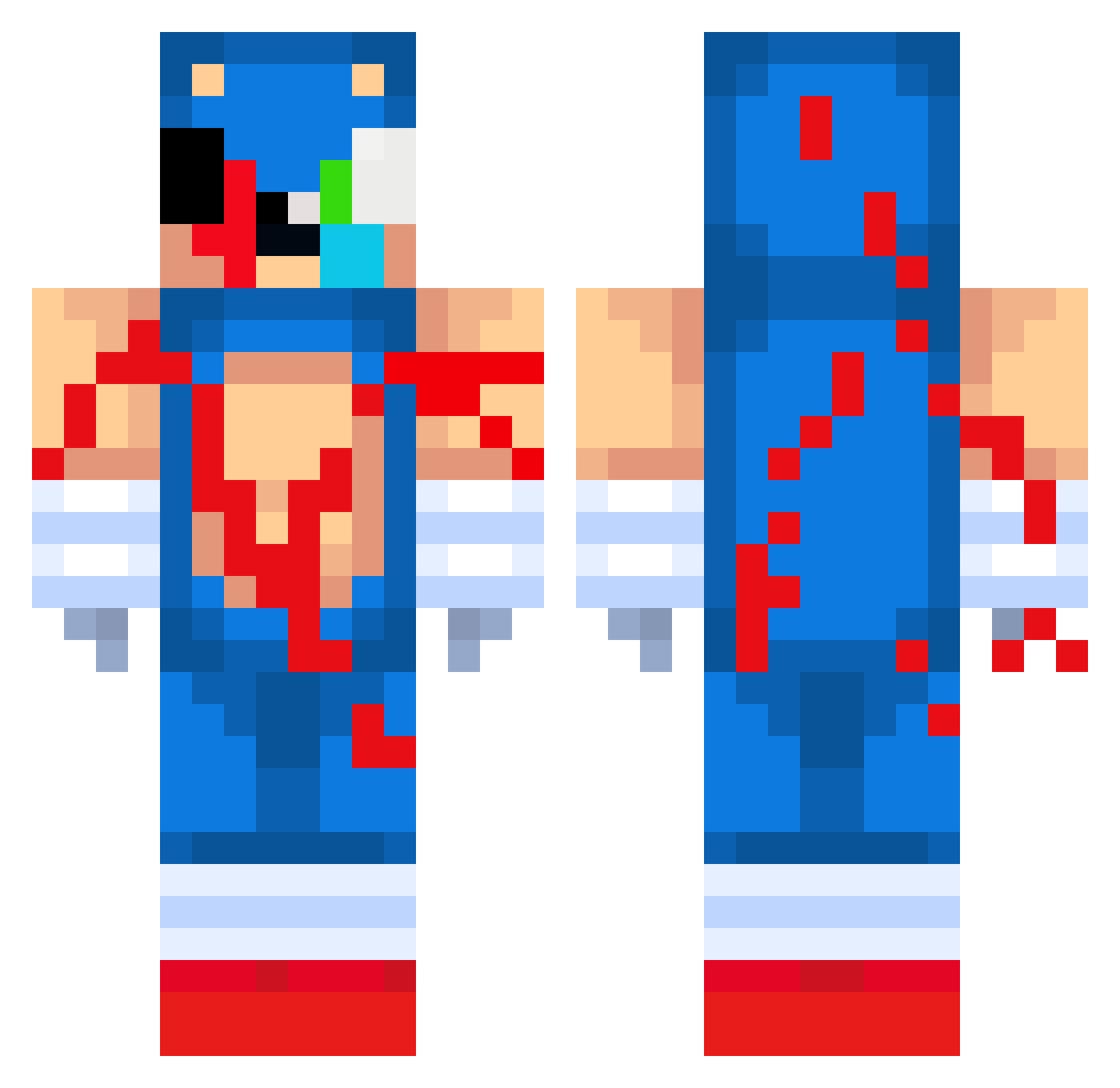 4796 Minecraft skin, front and back view