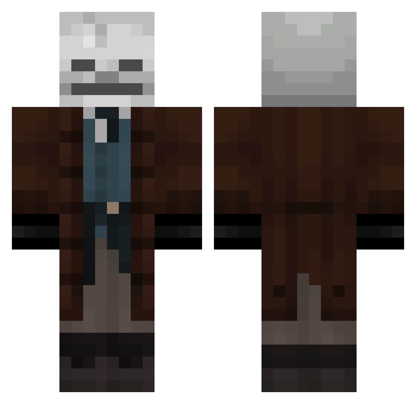 Nicolaizz Minecraft skin, front and back view