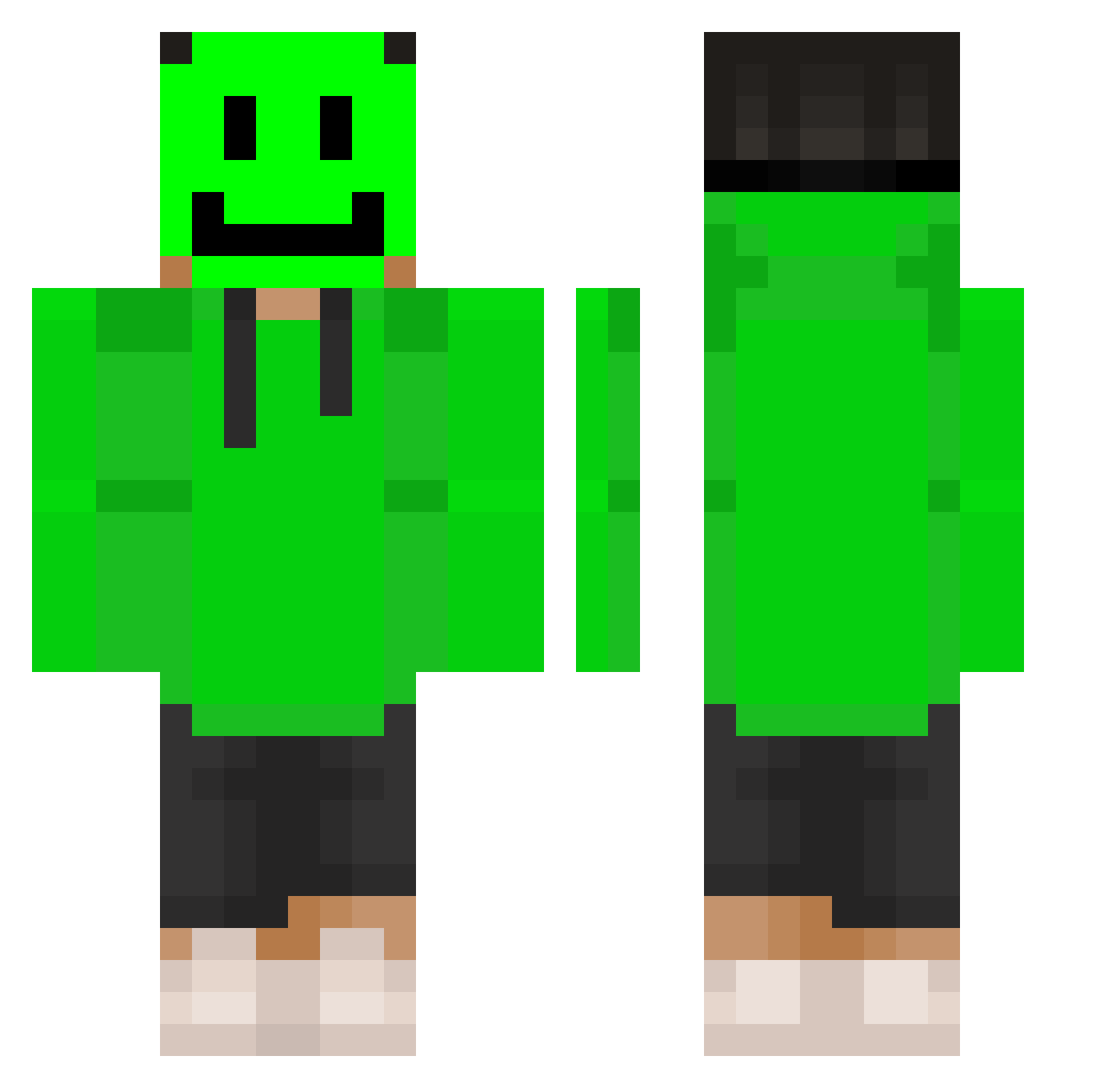 Hektor344 Minecraft skin, front and back view