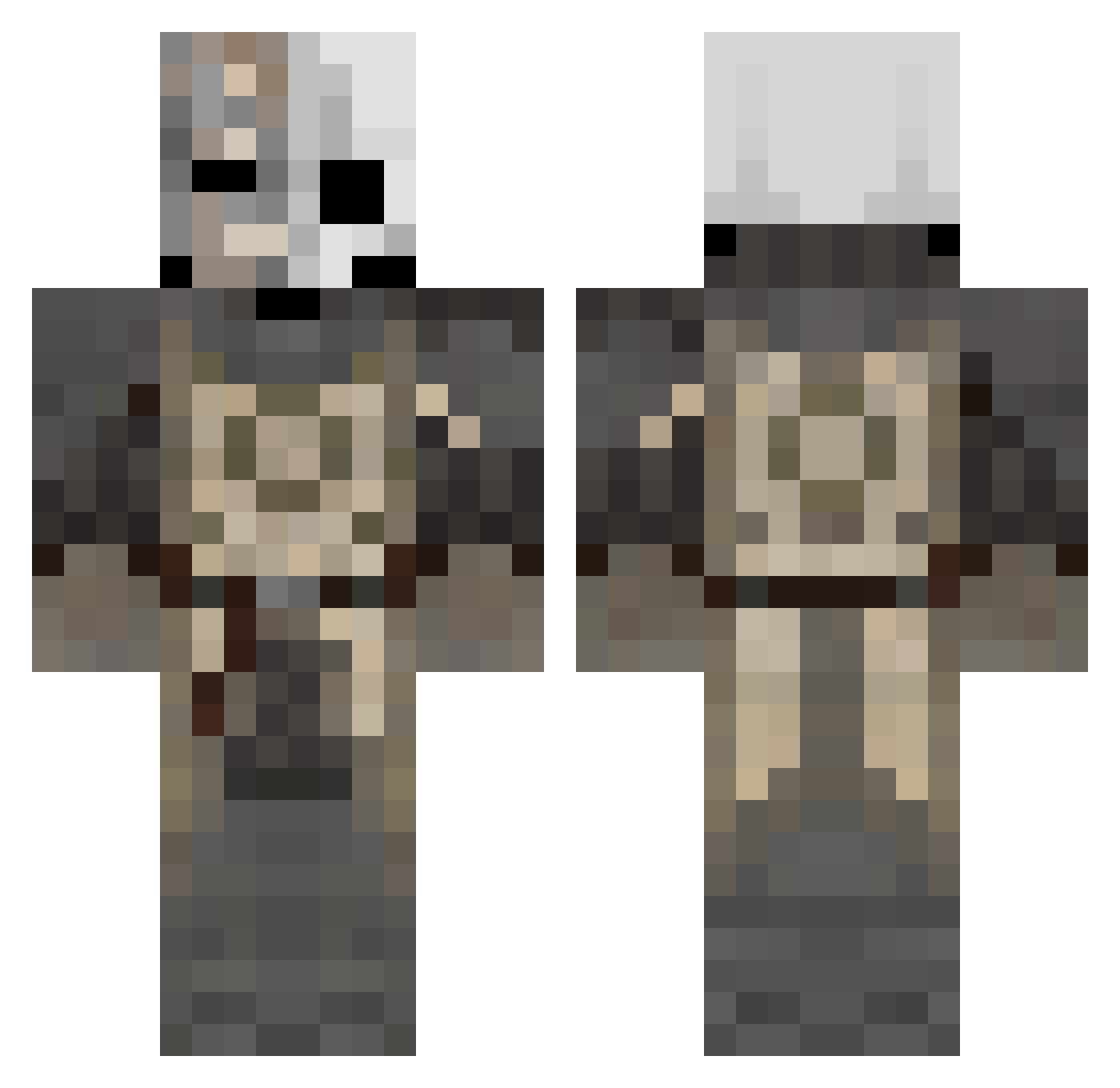 Xangt2007 Minecraft skin, front and back view