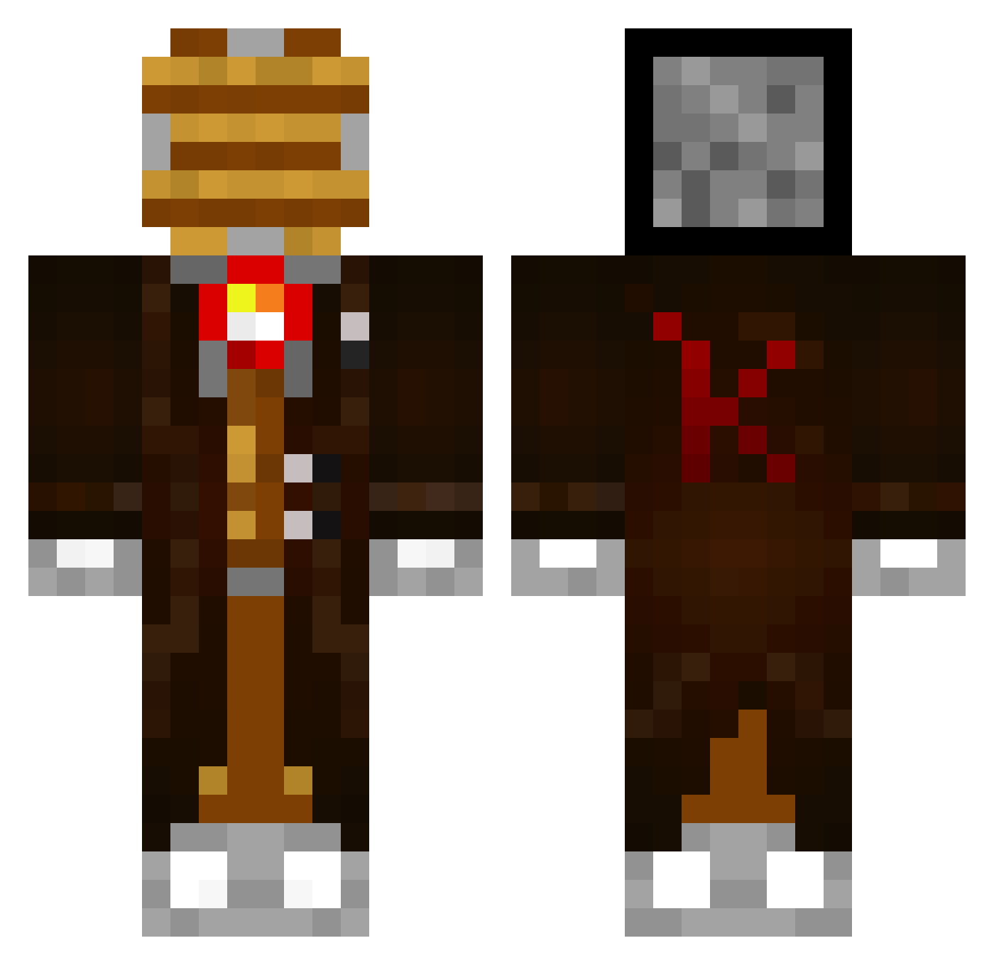 Kipling_ Minecraft skin, front and back view