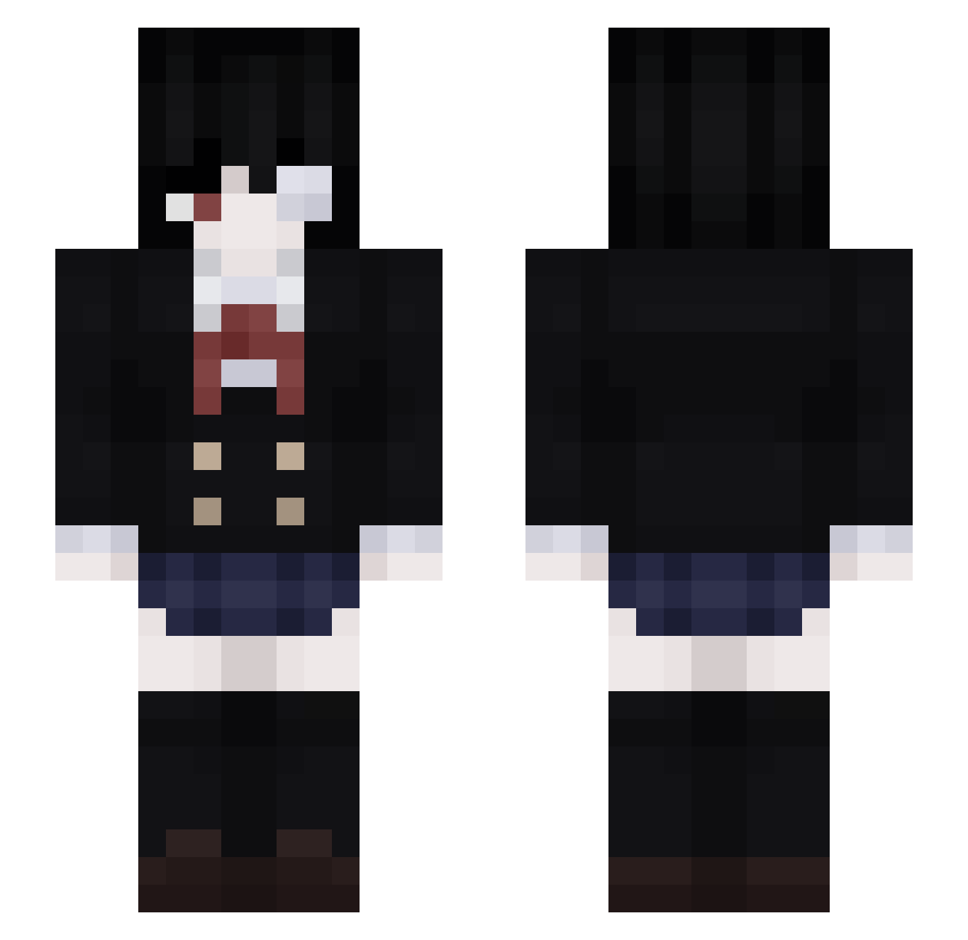 blejdiqwq Minecraft skin, front and back view