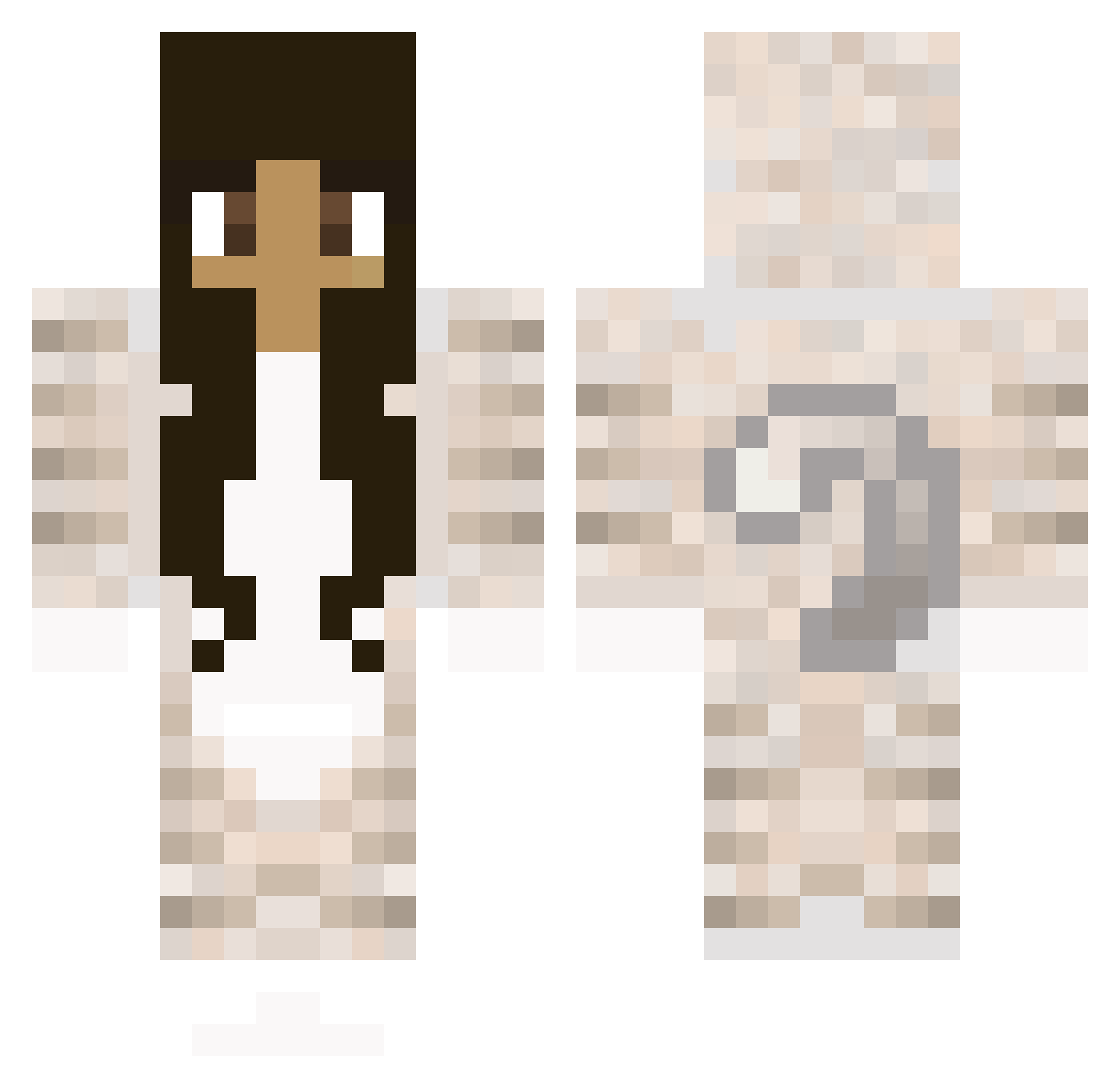 discursion Minecraft skin, front and back view