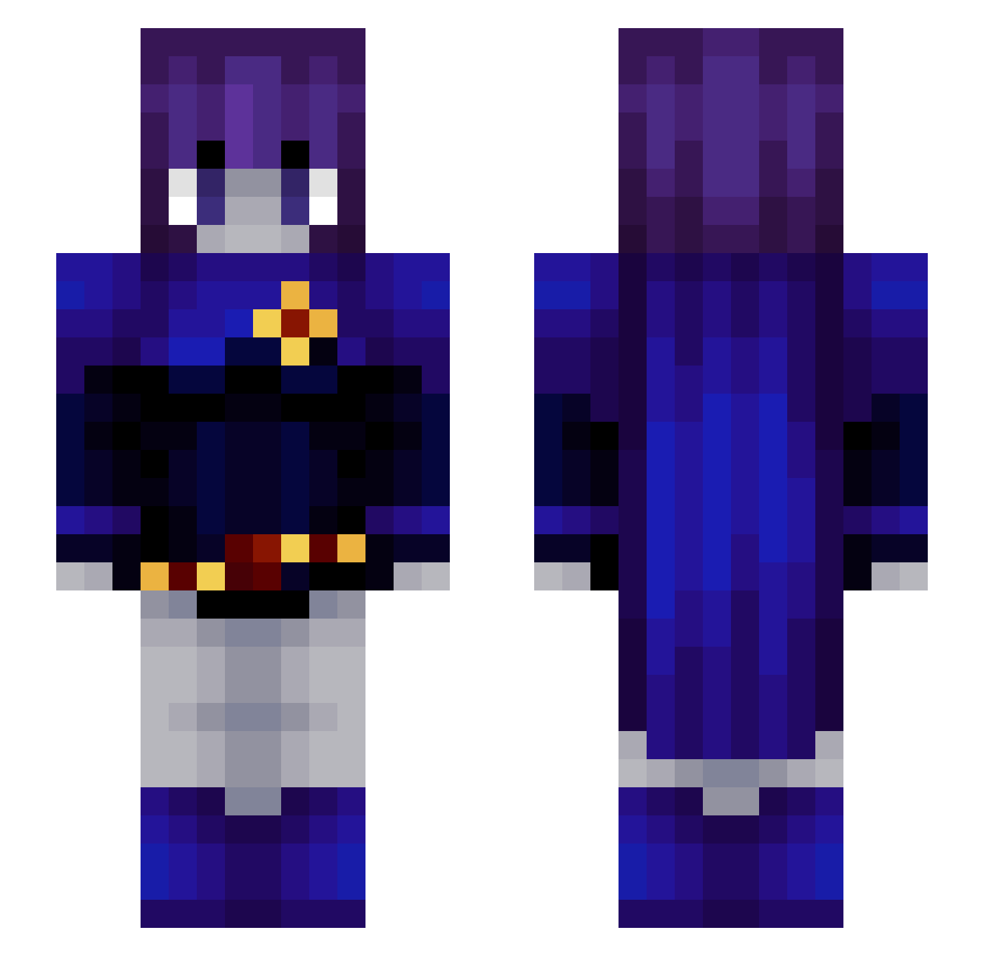 NNICKNAME23 Minecraft skin, front and back view