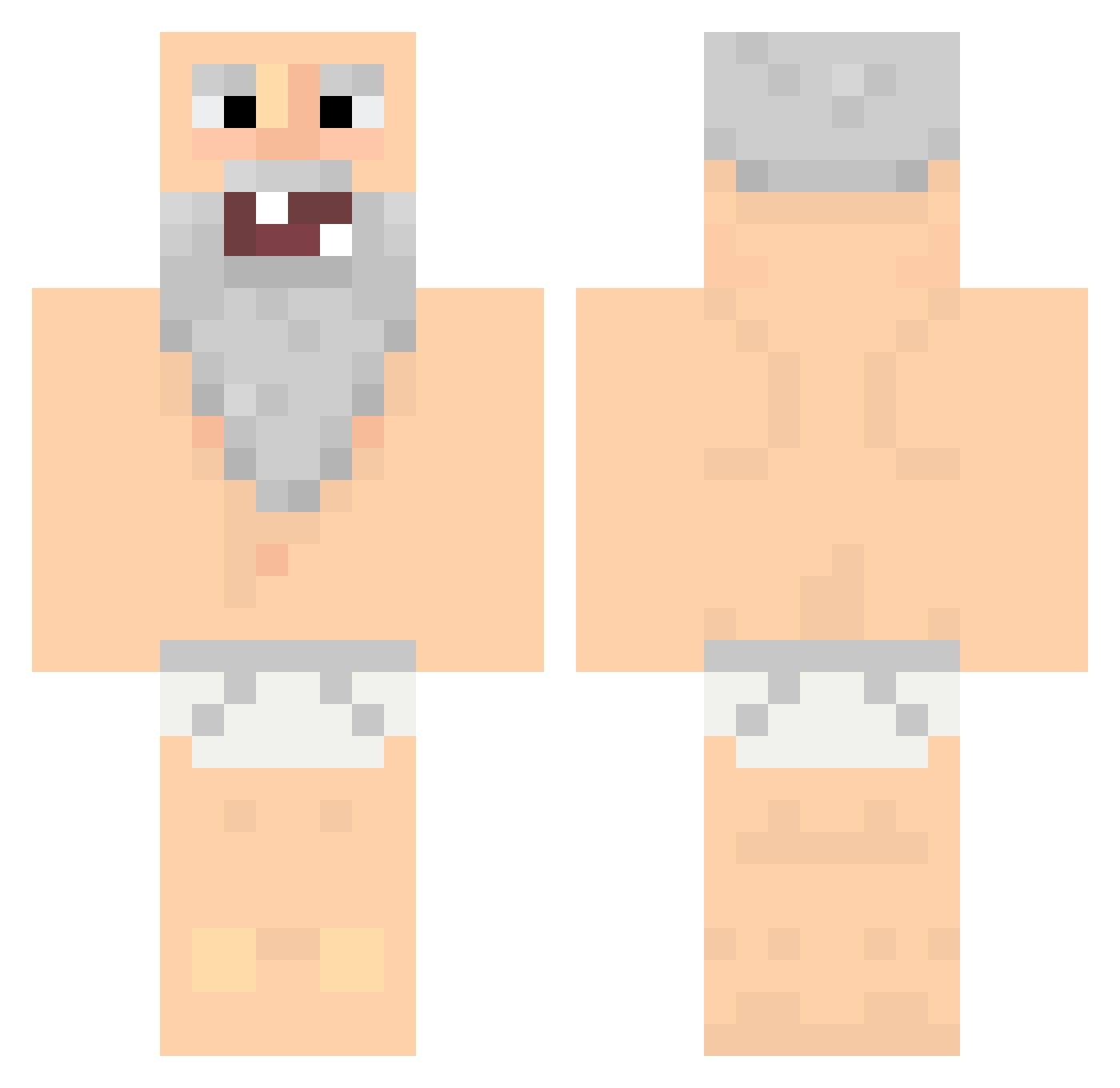Mypaaa Minecraft skin, front and back view