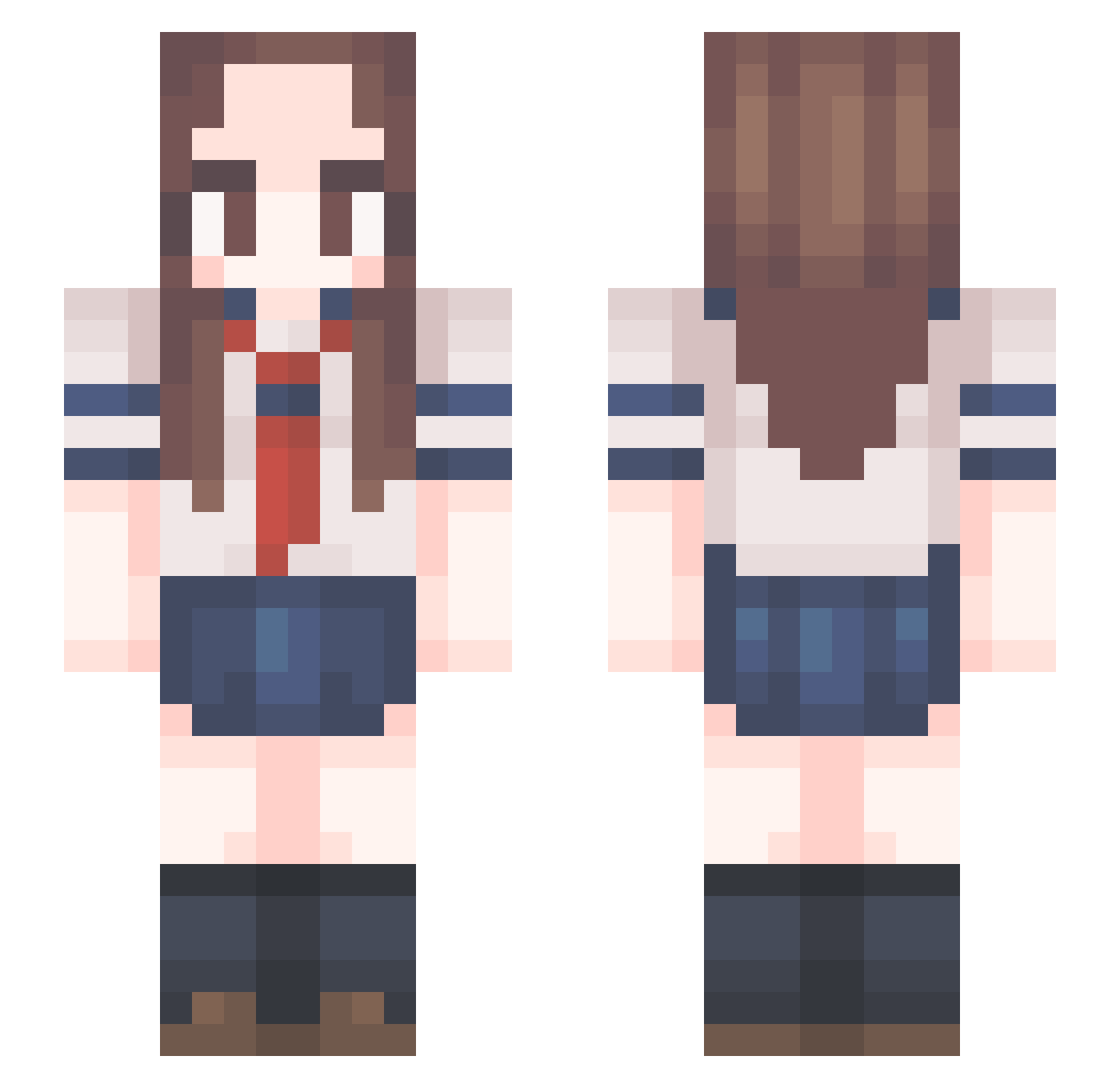 Xerneas_Yveltal Minecraft skin, front and back view