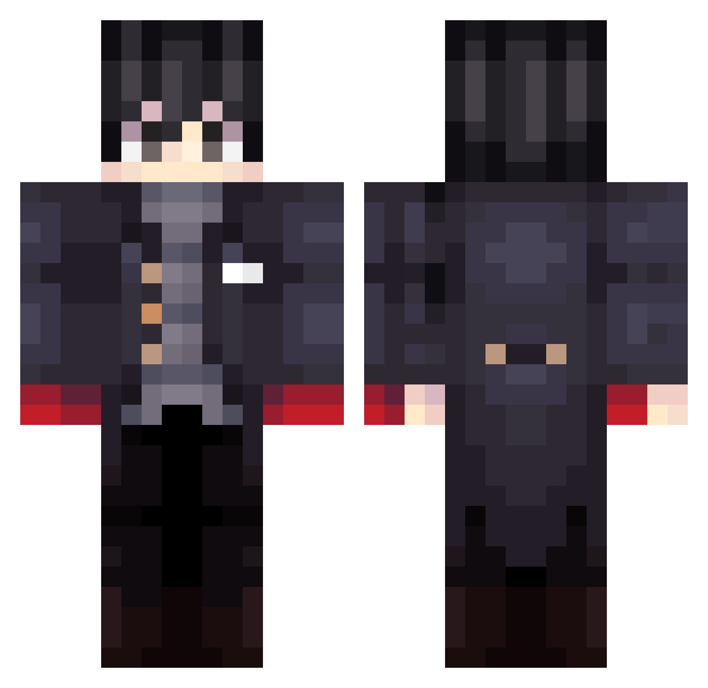 Reznov33 Minecraft skin, front and back view