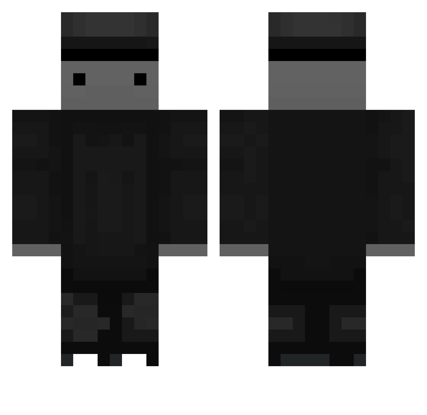 Rxp3r_Iroh Minecraft skin, front and back view