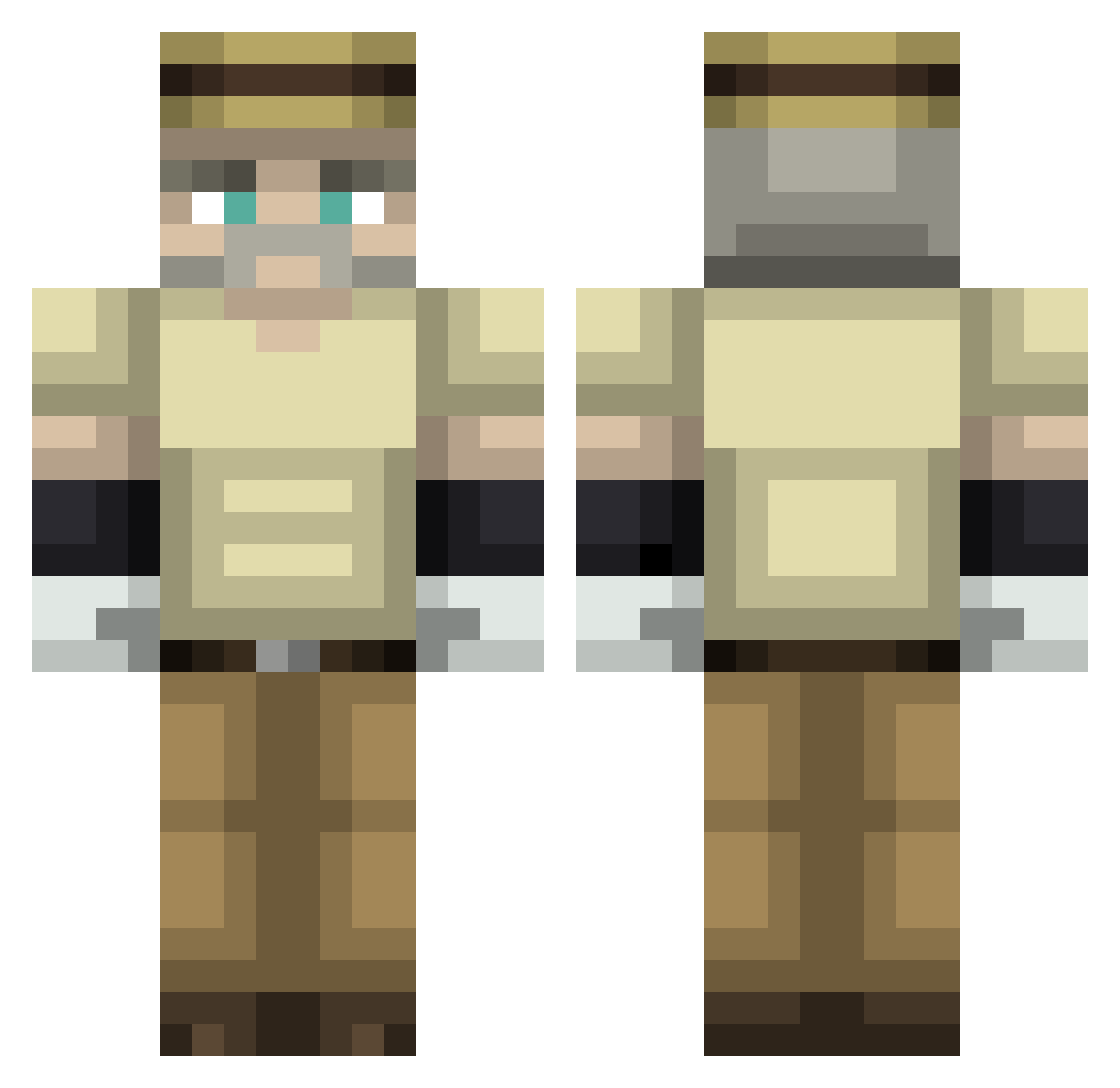 Ardalostxd Minecraft skin, front and back view