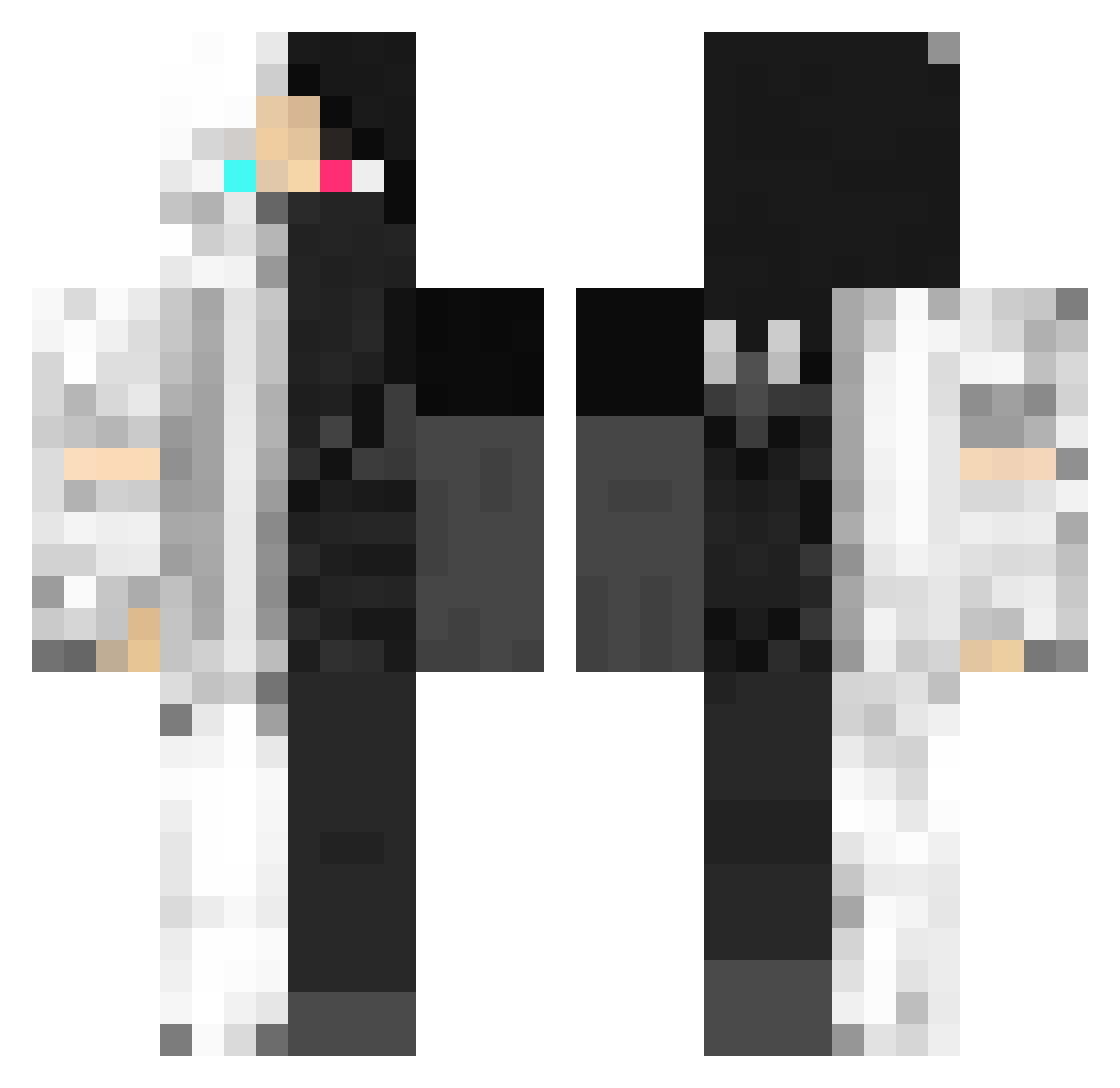 Abomination7 Minecraft skin, front and back view