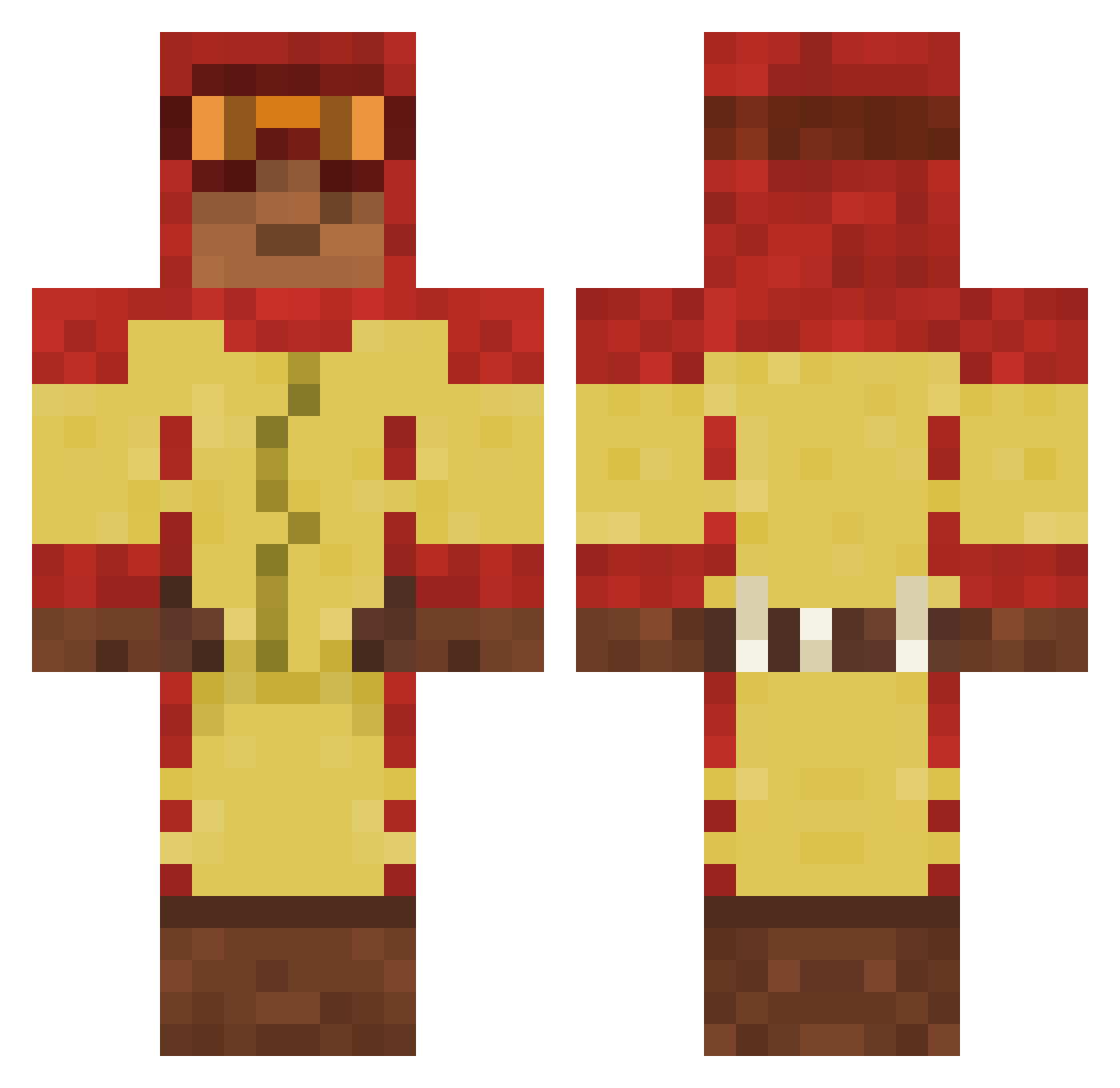 minchud Minecraft skin, front and back view