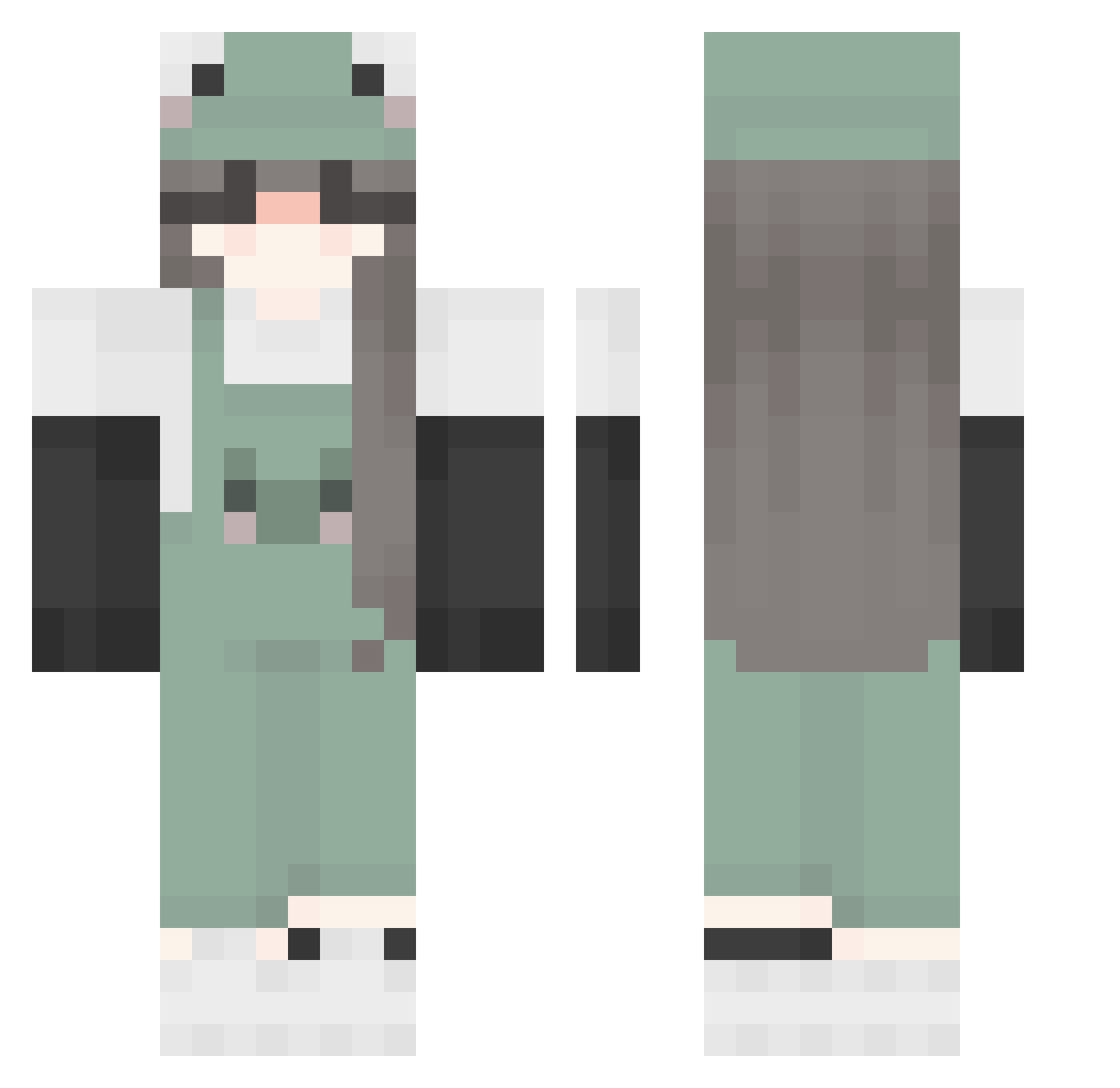 Cade_n_husky123 Minecraft skin, front and back view