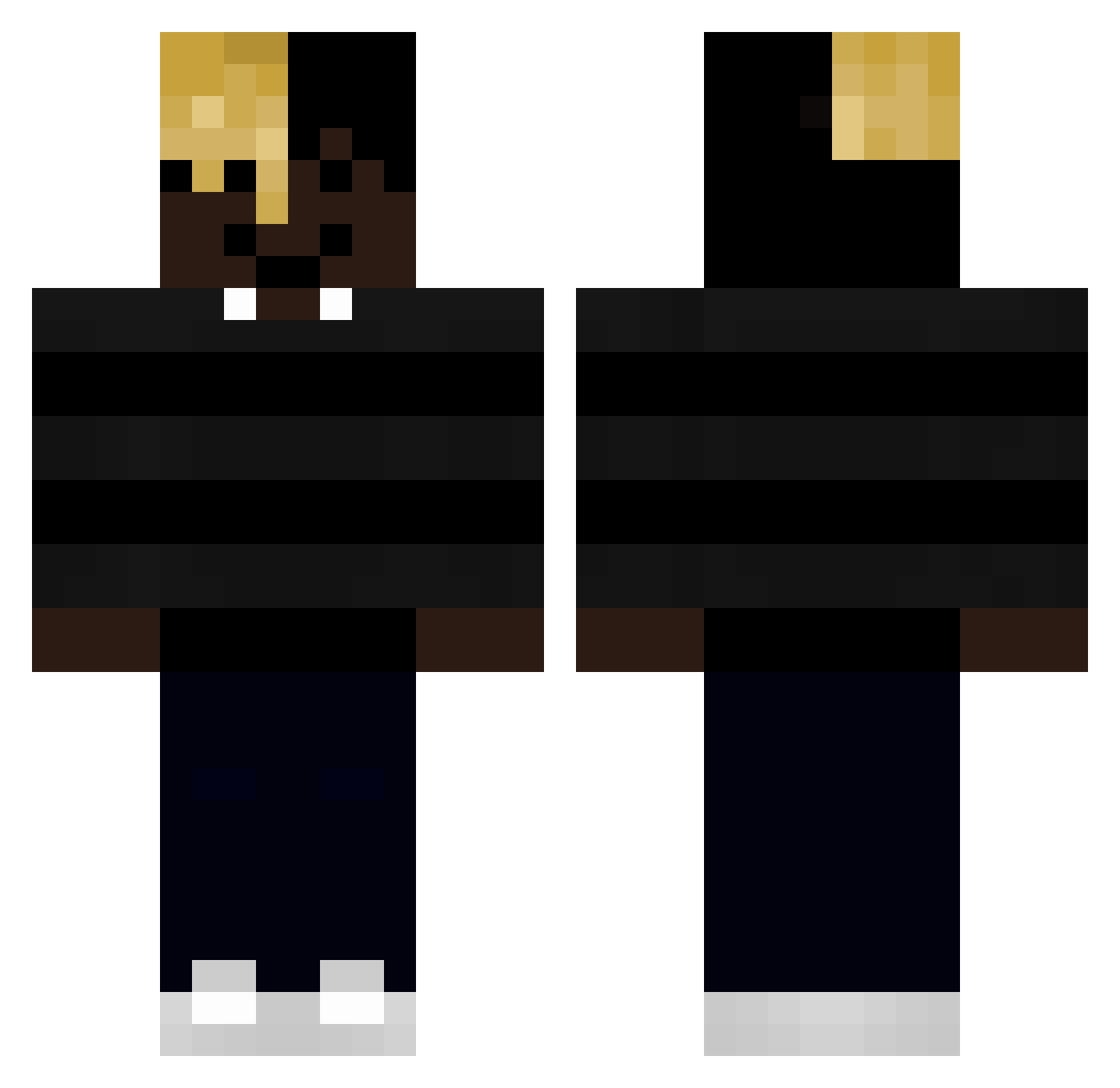 wkwmkcjbcm Minecraft skin, front and back view
