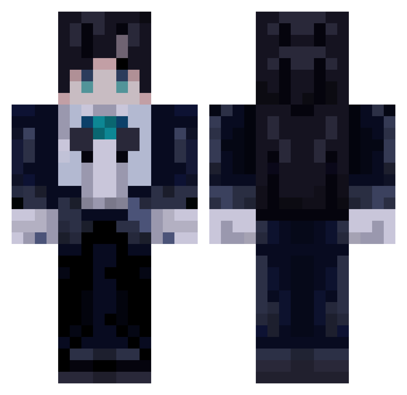 ArchSatsuki Minecraft skin, front and back view