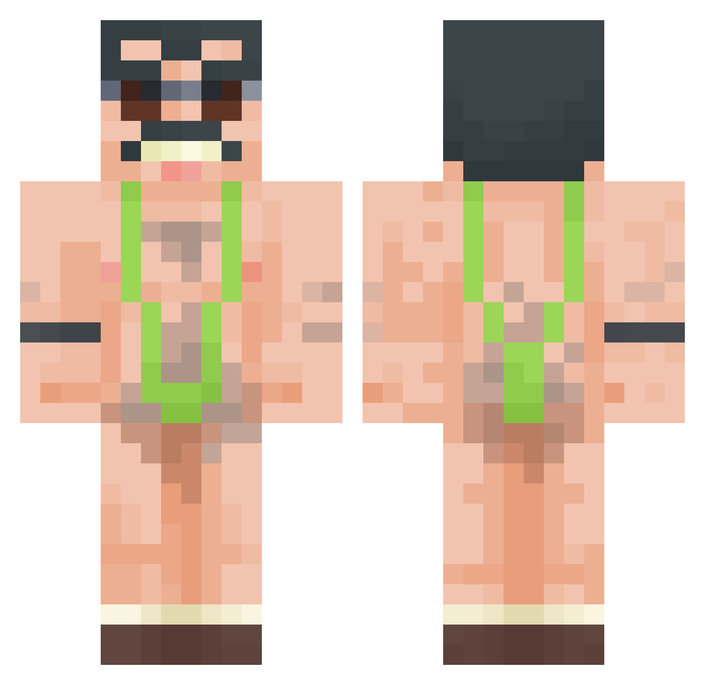 samenburg Minecraft skin, front and back view