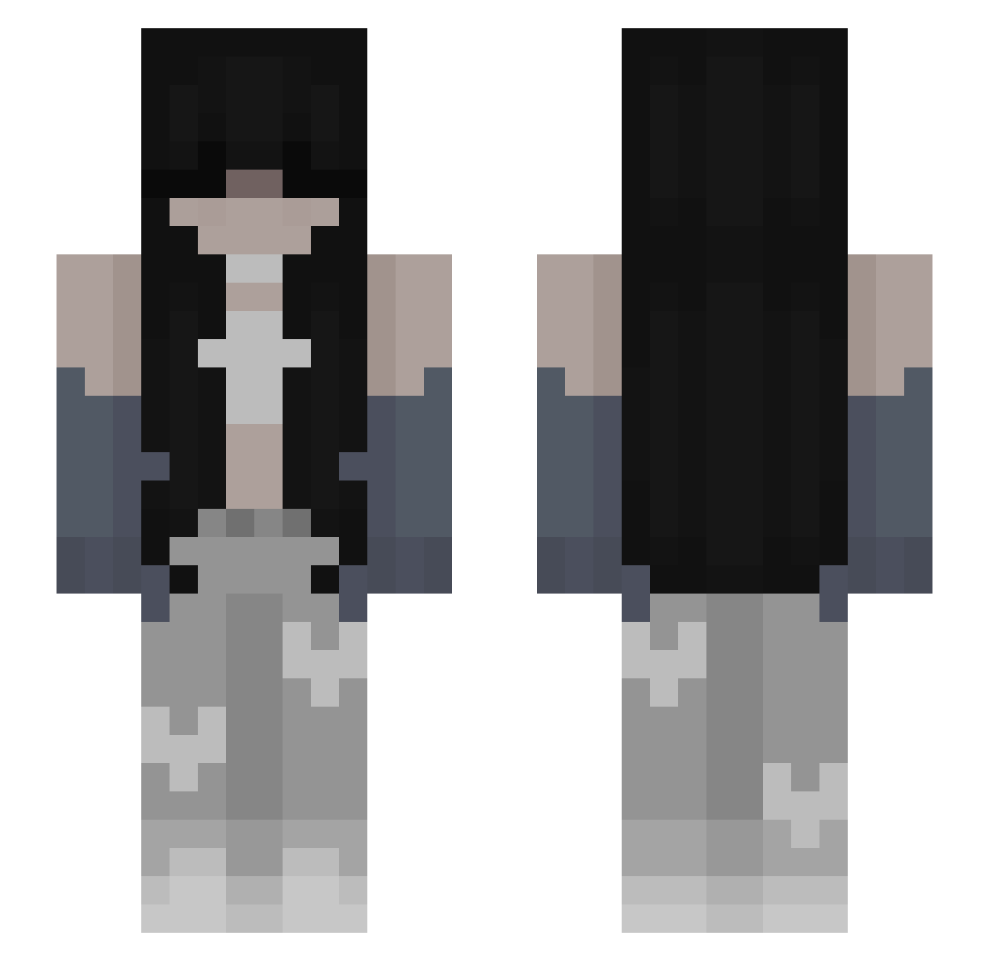 Rubble__ Minecraft skin, front and back view
