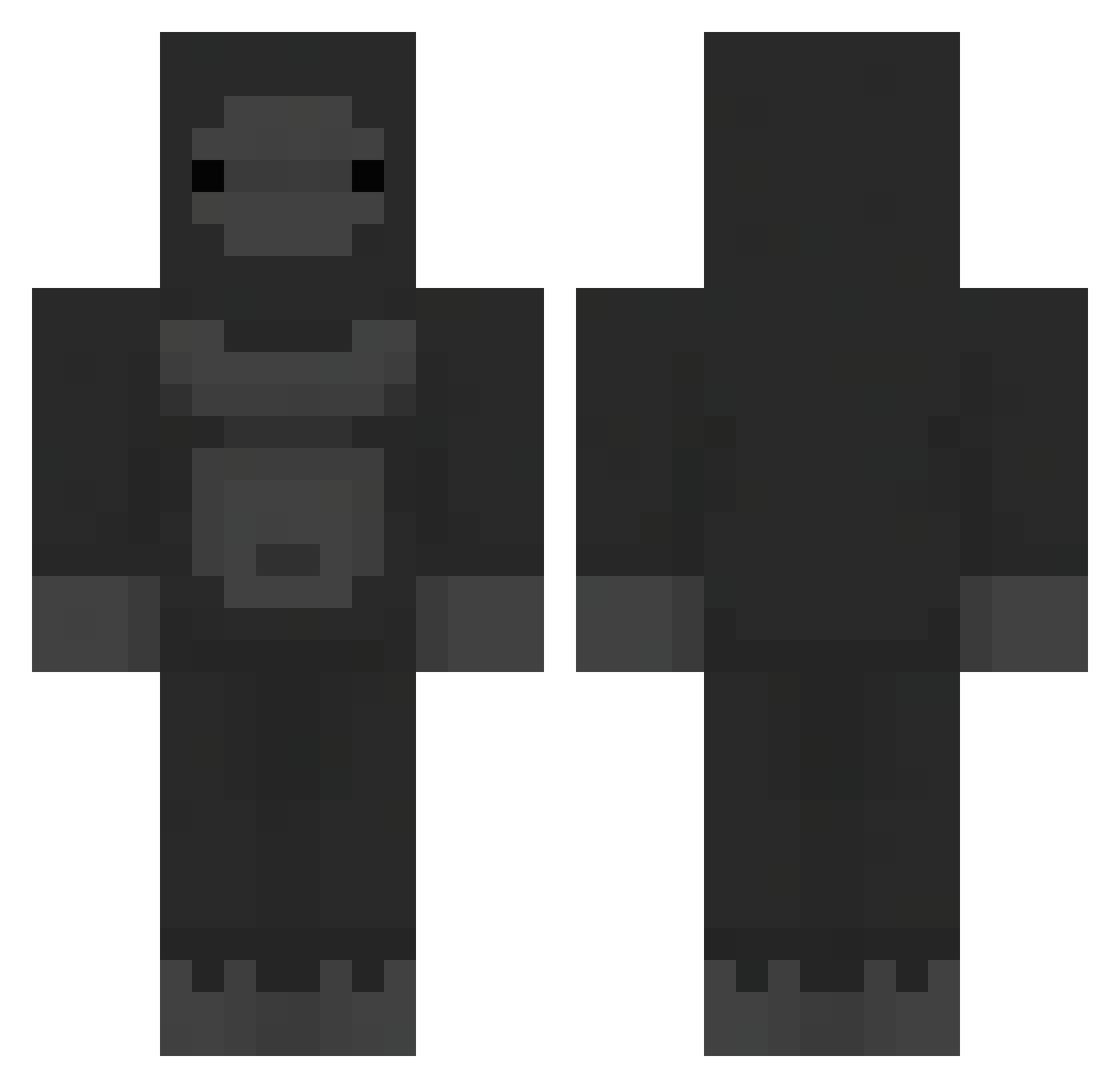 arrsvm Minecraft skin, front and back view
