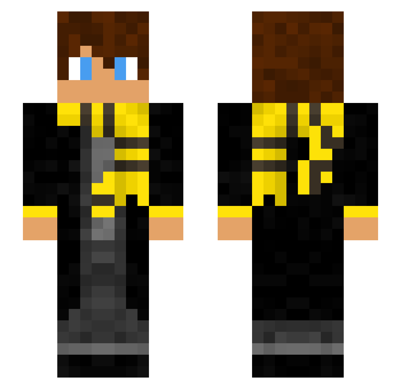 alxxssr Minecraft skin, front and back view