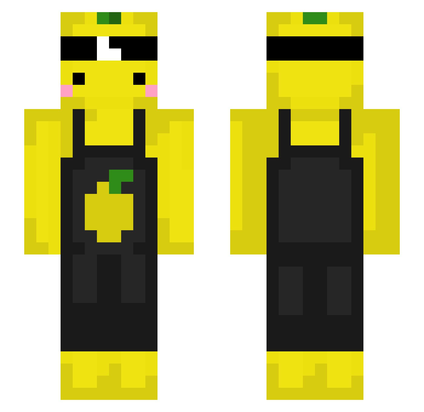 MrZitrone Minecraft skin, front and back view