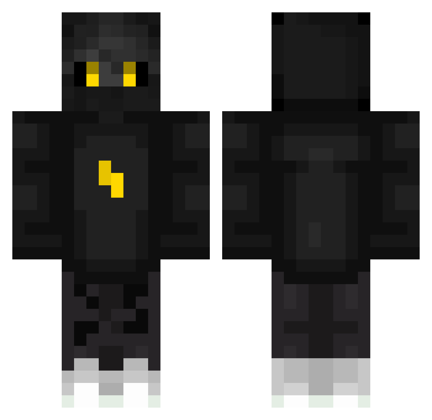 zThunder7 Minecraft skin, front and back view