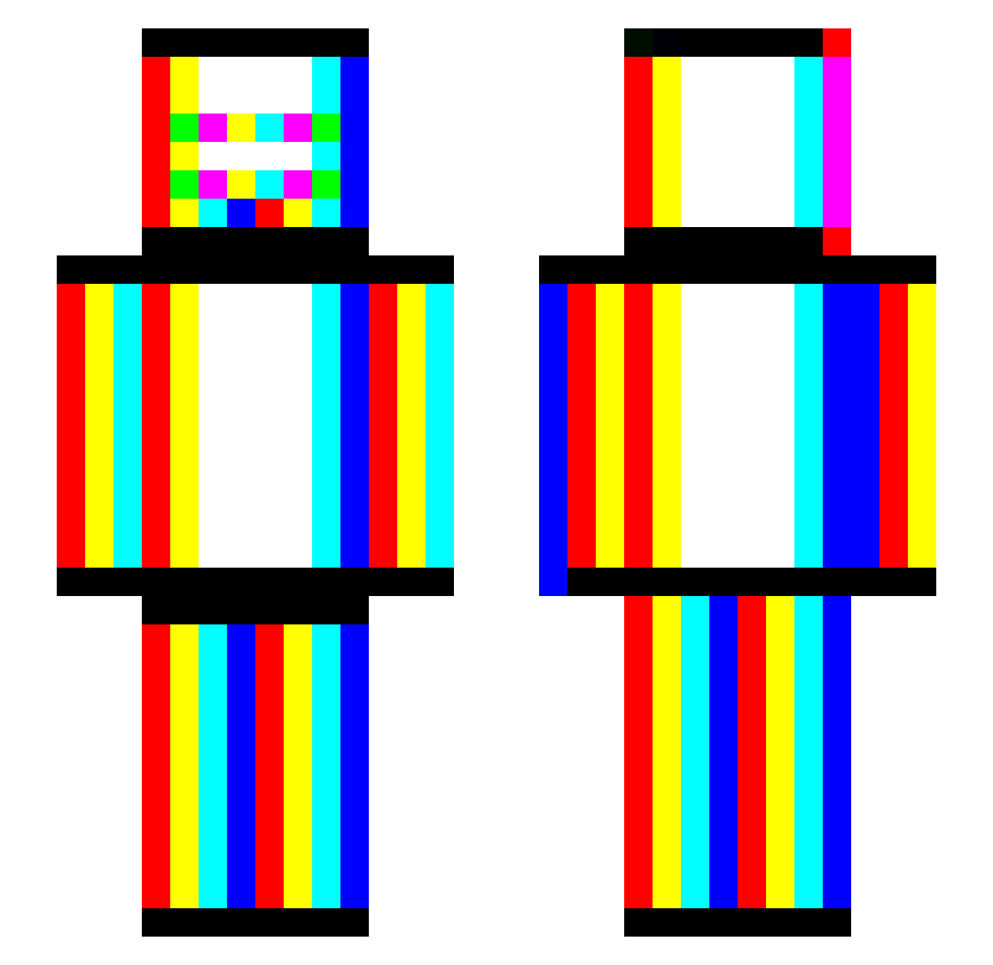 SeoJjang1004 Minecraft skin, front and back view