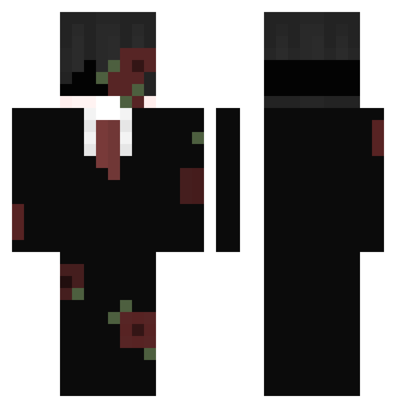 Kauapcm Minecraft skin, front and back view