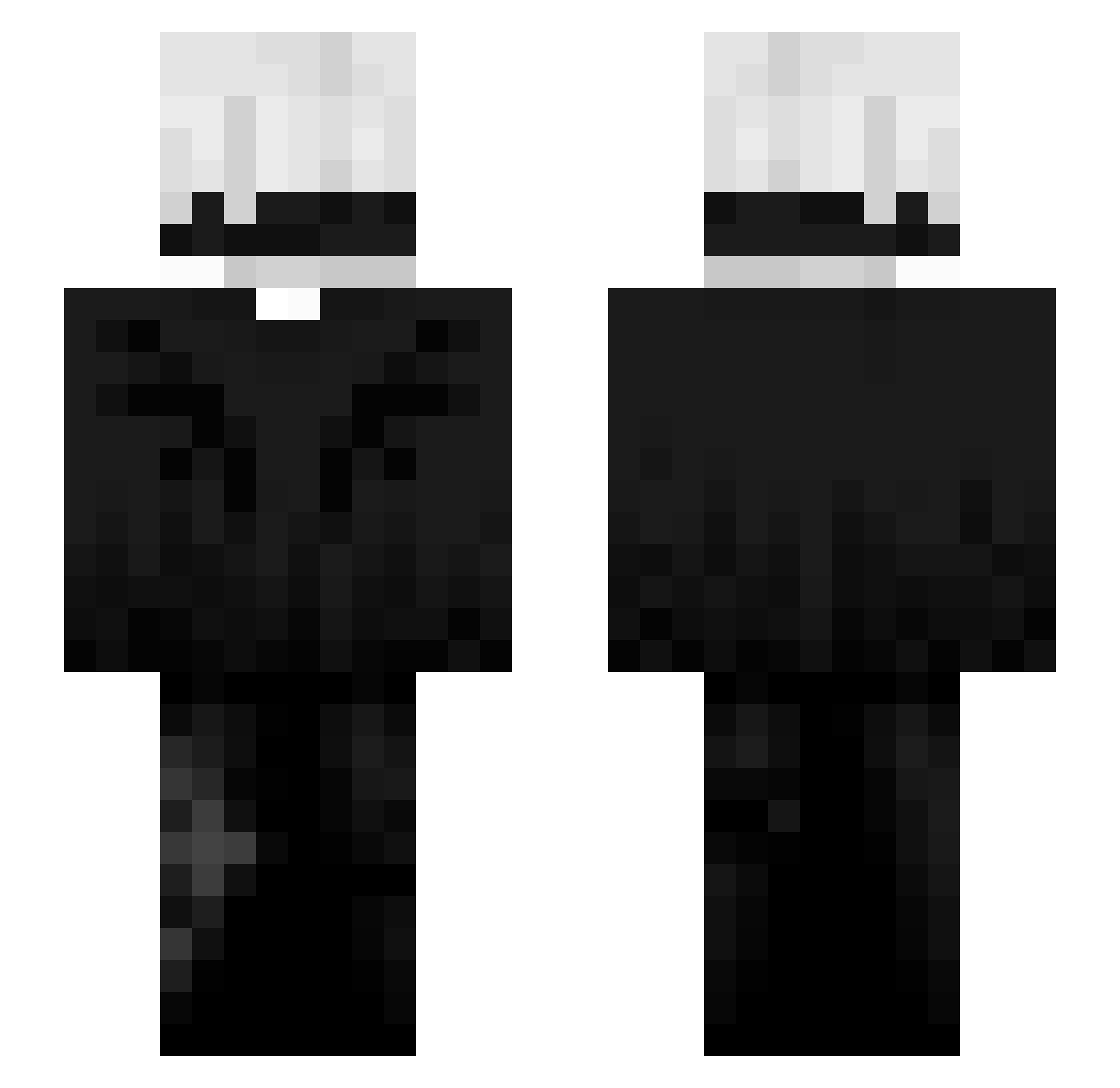 Erek00 Minecraft skin, front and back view