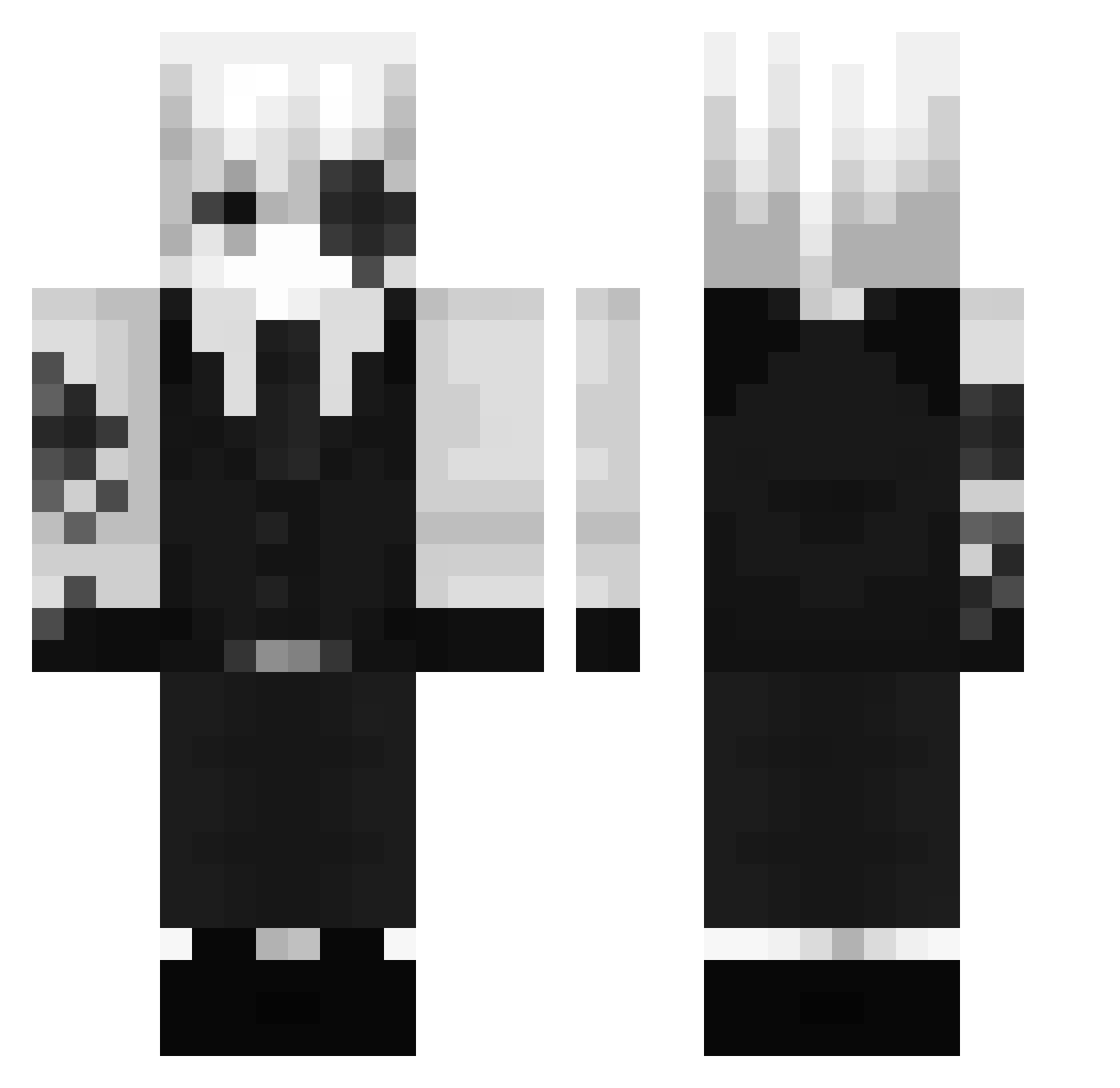 ZenFox_ Minecraft skin, front and back view