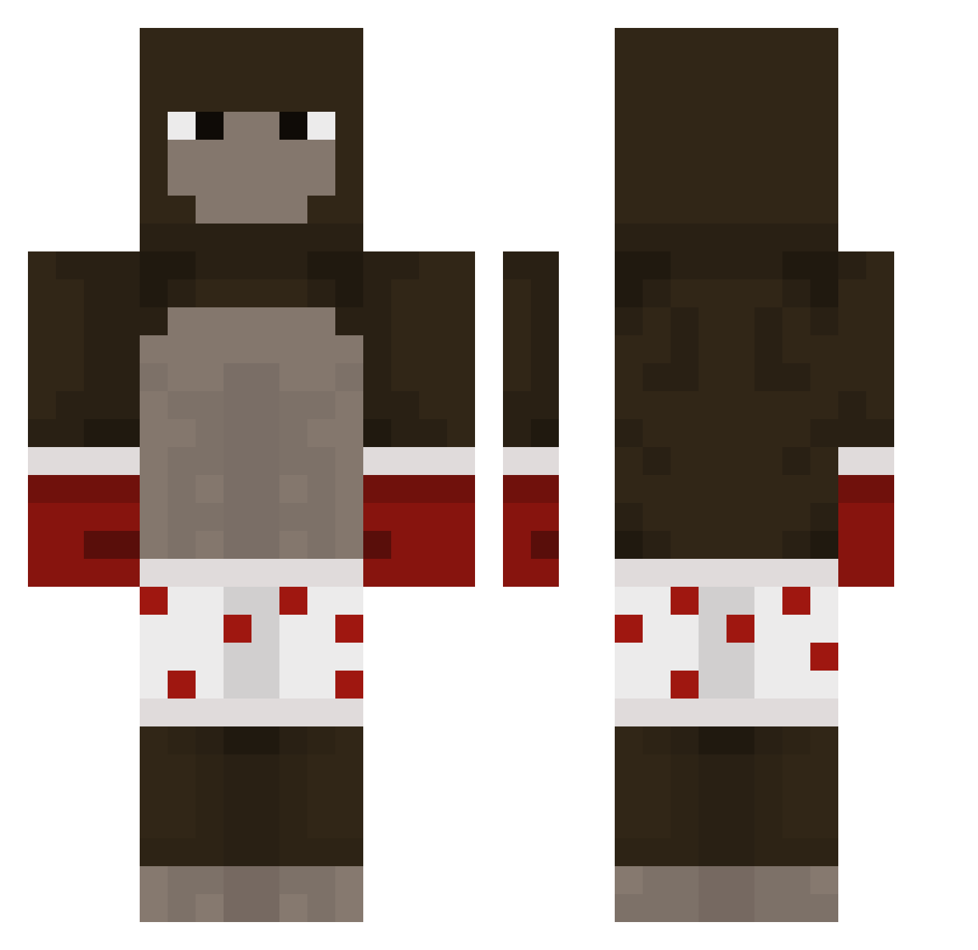 straubboys Minecraft skin, front and back view