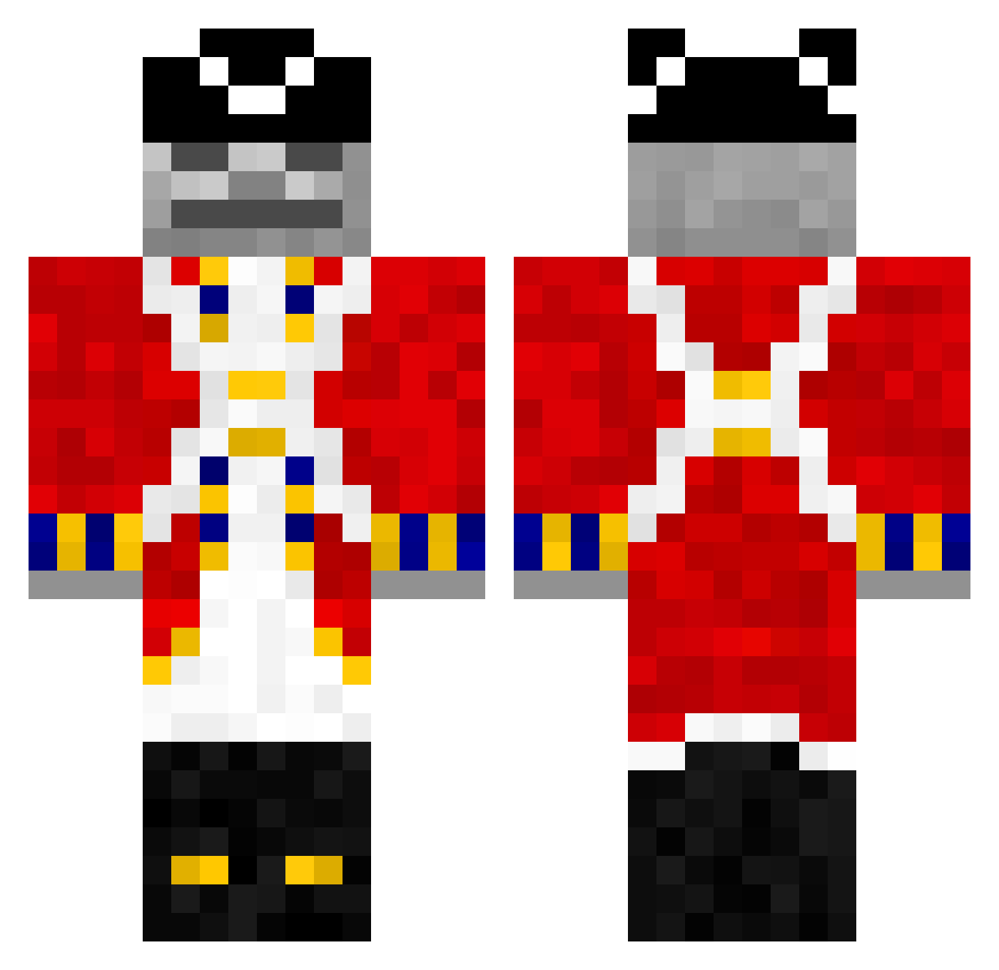 weirdotheIII Minecraft skin, front and back view