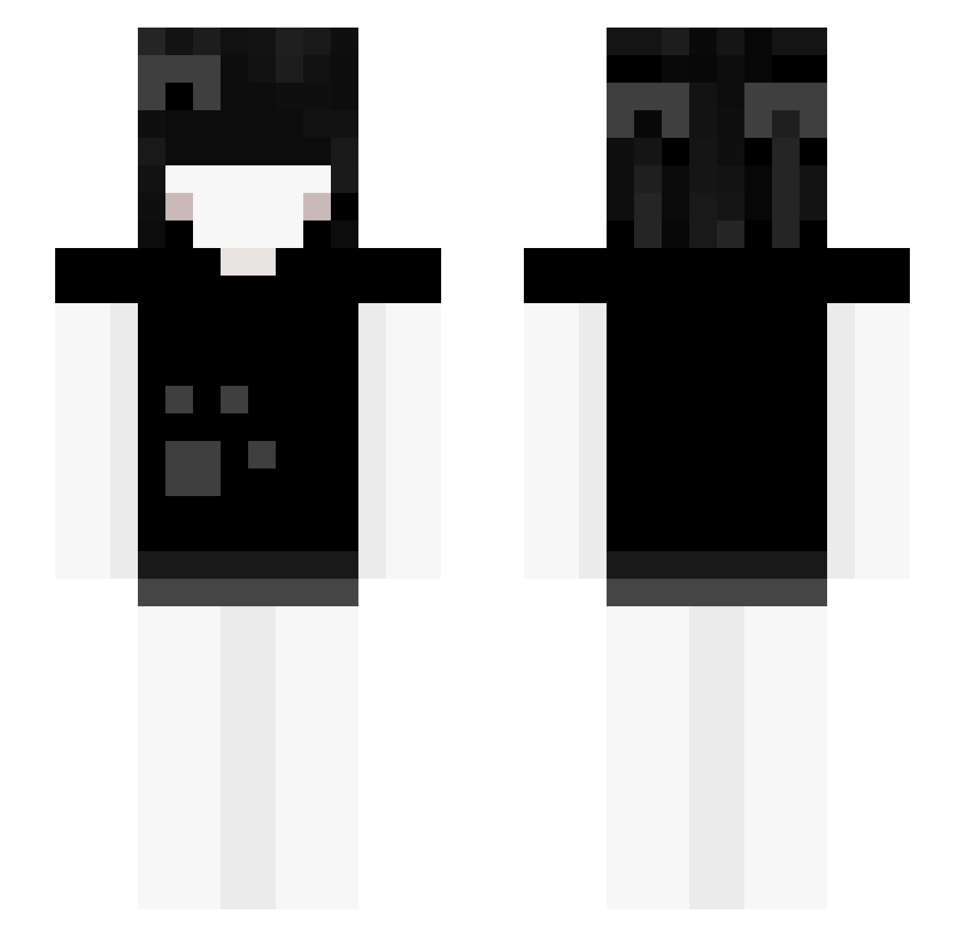 tamaqochi Minecraft skin, front and back view