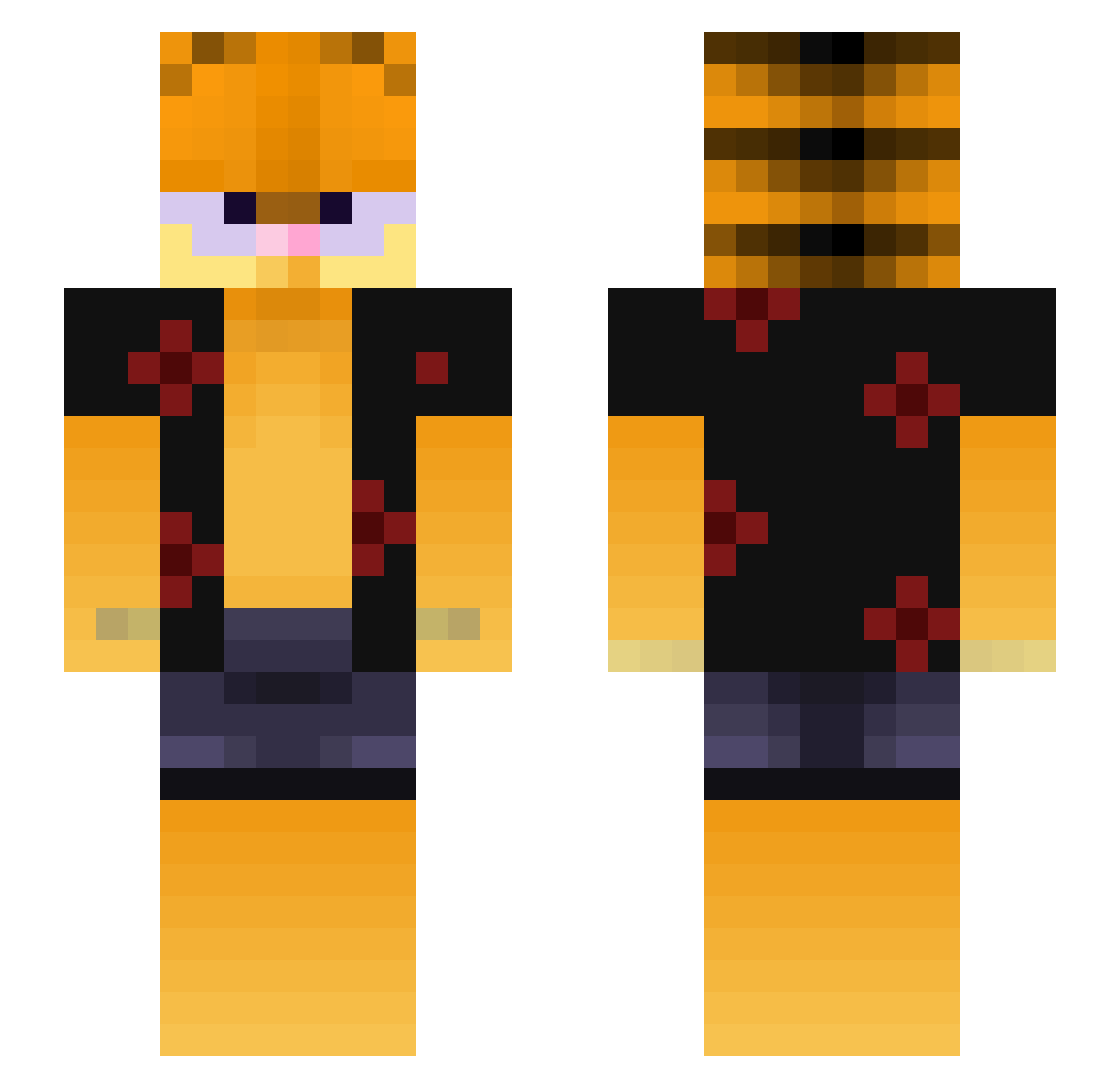 RAMIRO166_BDO Minecraft skin, front and back view